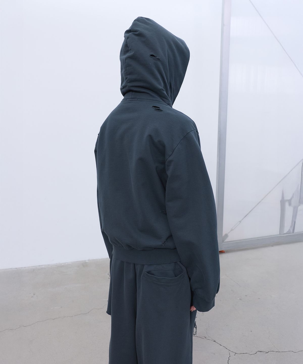 엘씨디씨티엠(LCDC™) PRINTED HOOD ZIP-UP (GREY)