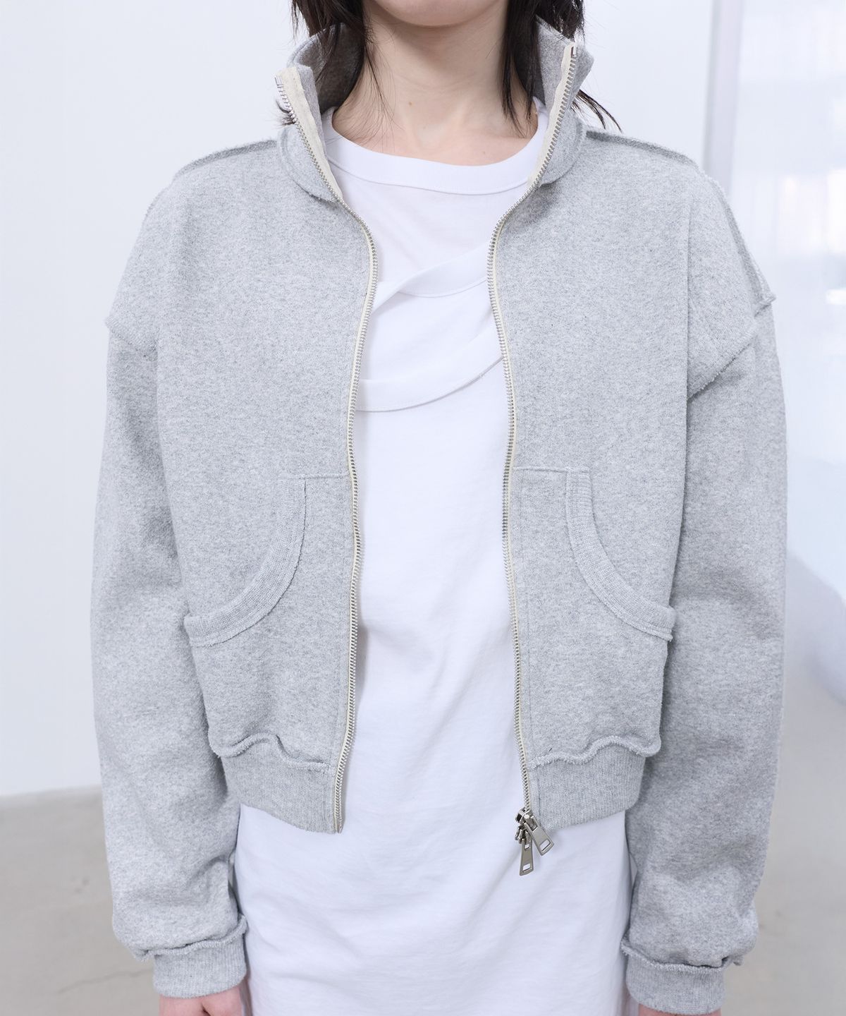 엘씨디씨티엠(LCDC™) STRUCTURED ZIP-UP JACKET (MELANGE GREY)