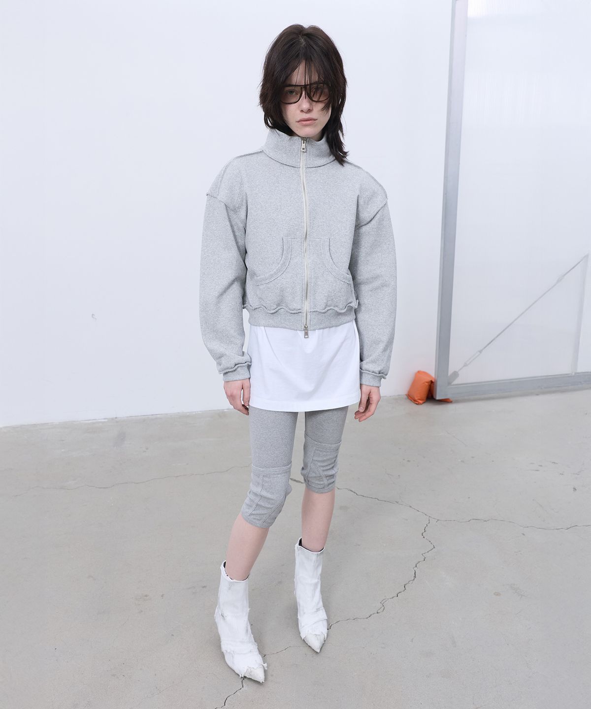 엘씨디씨티엠(LCDC™) STRUCTURED ZIP-UP JACKET (MELANGE GREY)