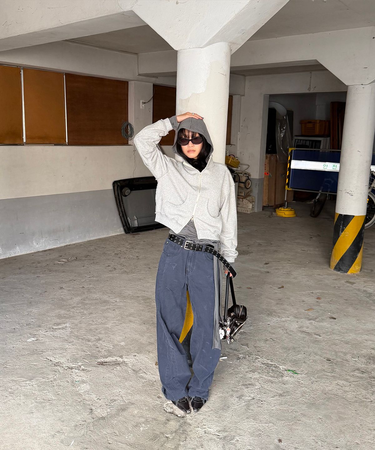 엘씨디씨티엠(LCDC™) STRUCTURED ZIP-UP JACKET (MELANGE GREY)
