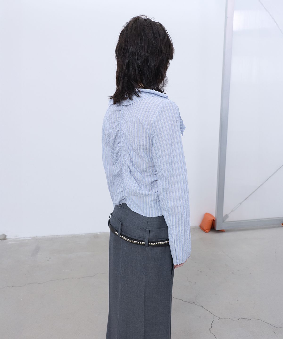 엘씨디씨티엠(LCDC™) NEW VOLUME SHIRRING BLOUSE (SKY BLUE)