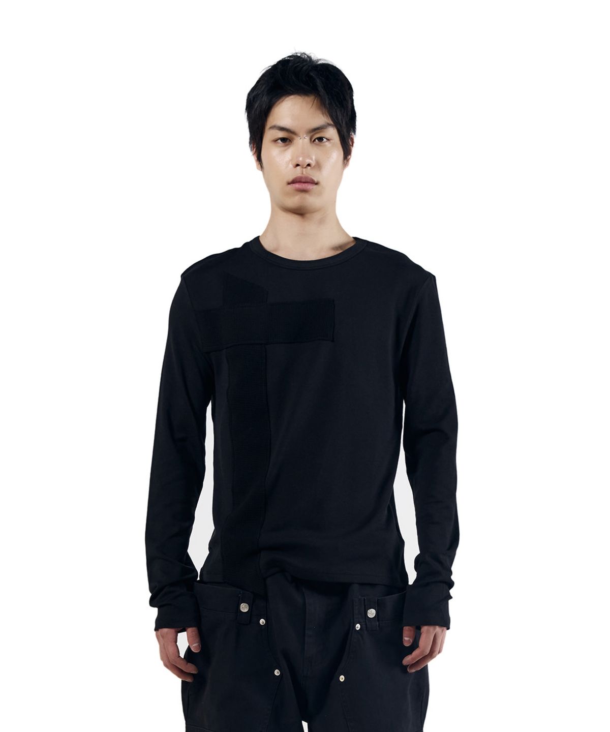 아캄(AAKAM) Cross Patch Long Sleeve (Black)