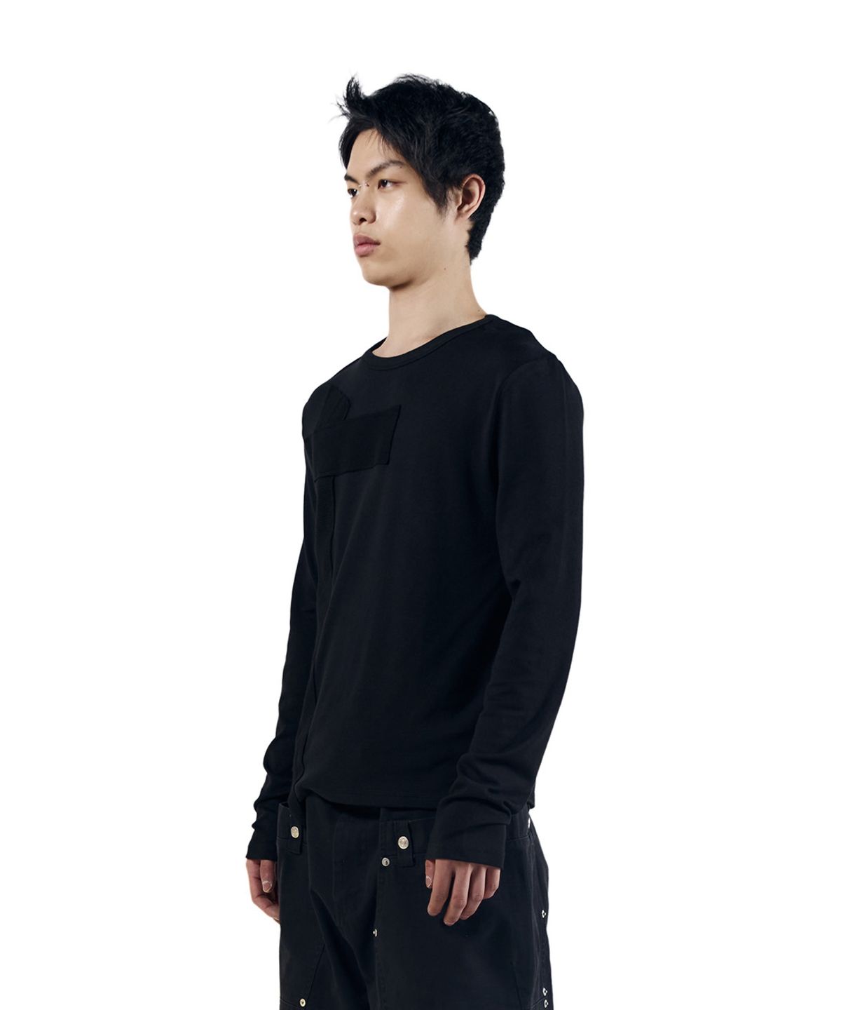 아캄(AAKAM) Cross Patch Long Sleeve (Black)