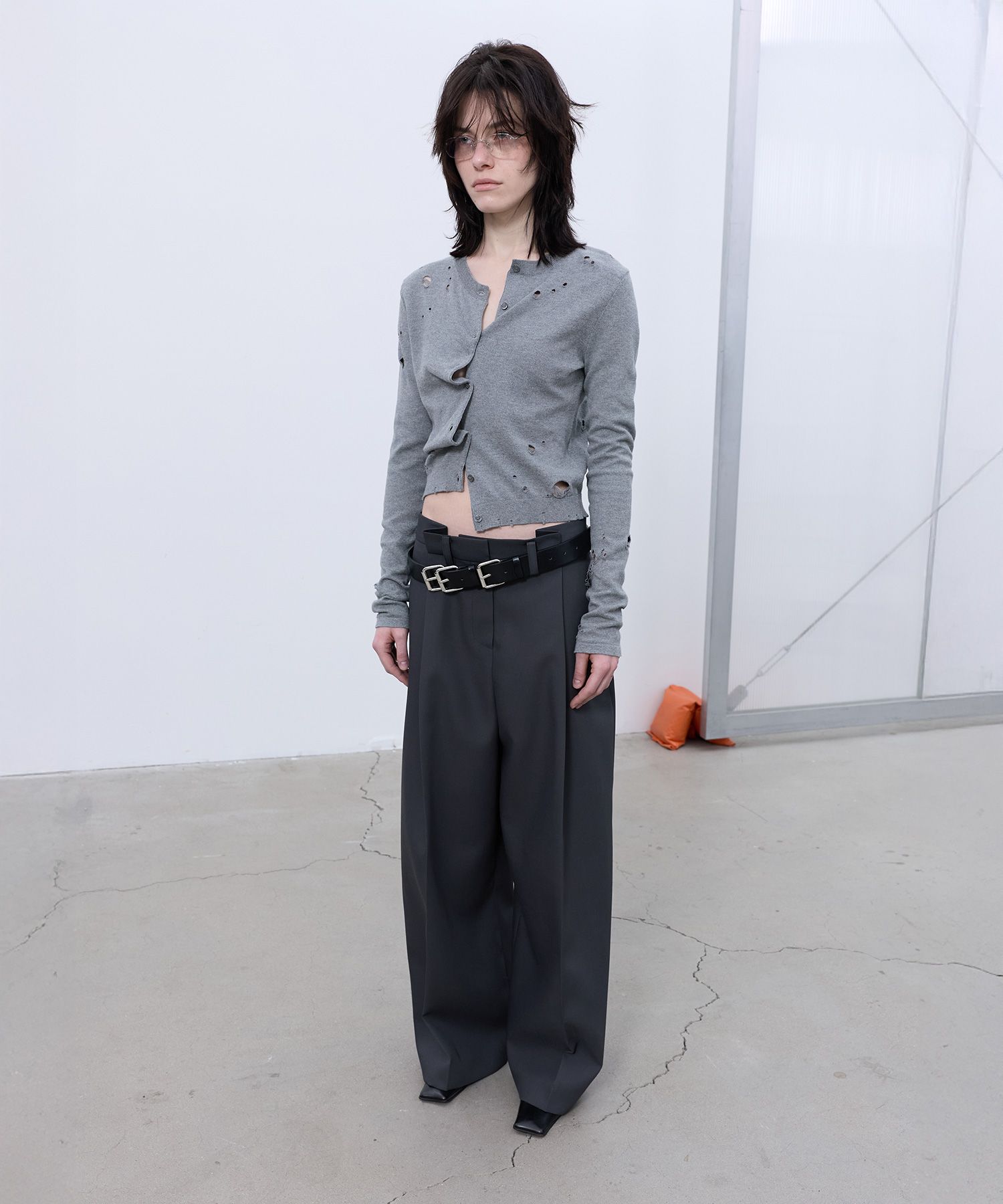 MUSINSA公式 | LCDC TM TRIPLE BUCKLE LEATHER BELT (BLACK)