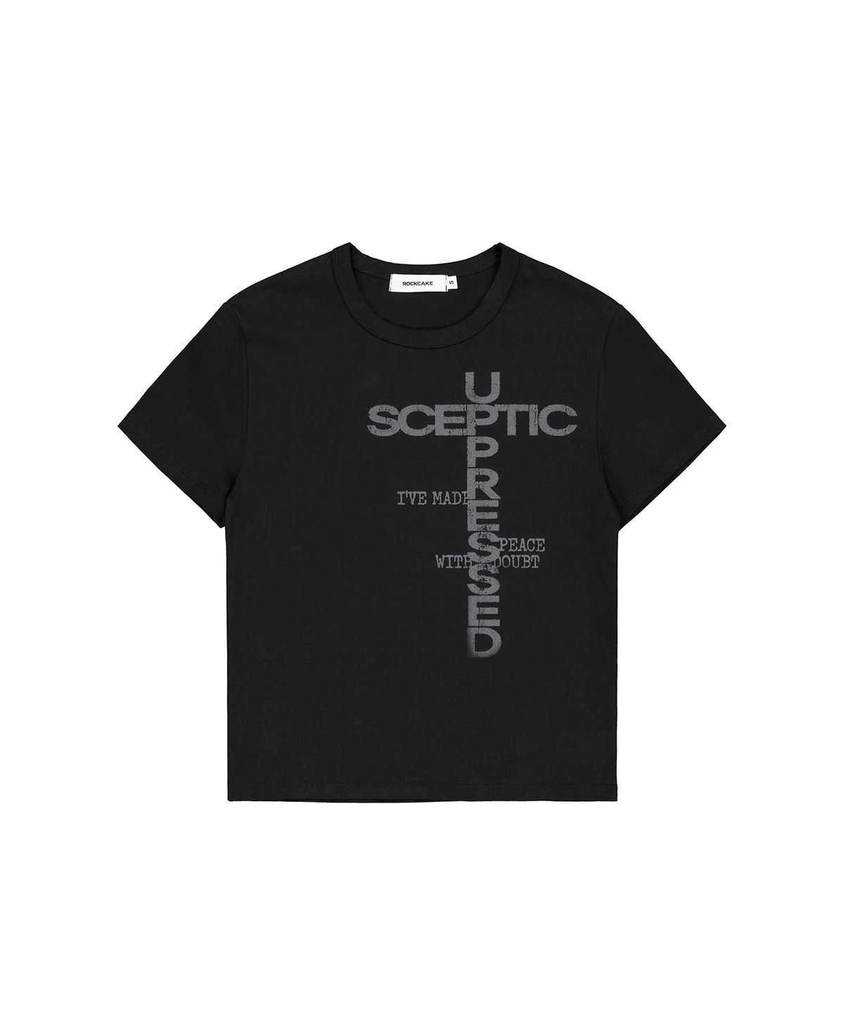락케이크(ROCKCAKE) Sceptic Crop Top - Black