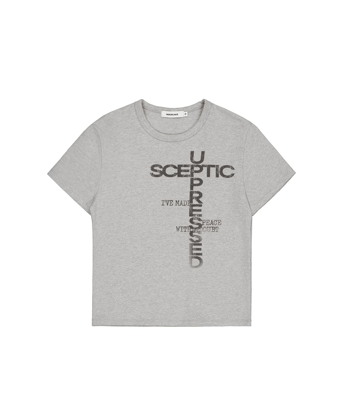 락케이크(ROCKCAKE) Sceptic Crop Top - Gray