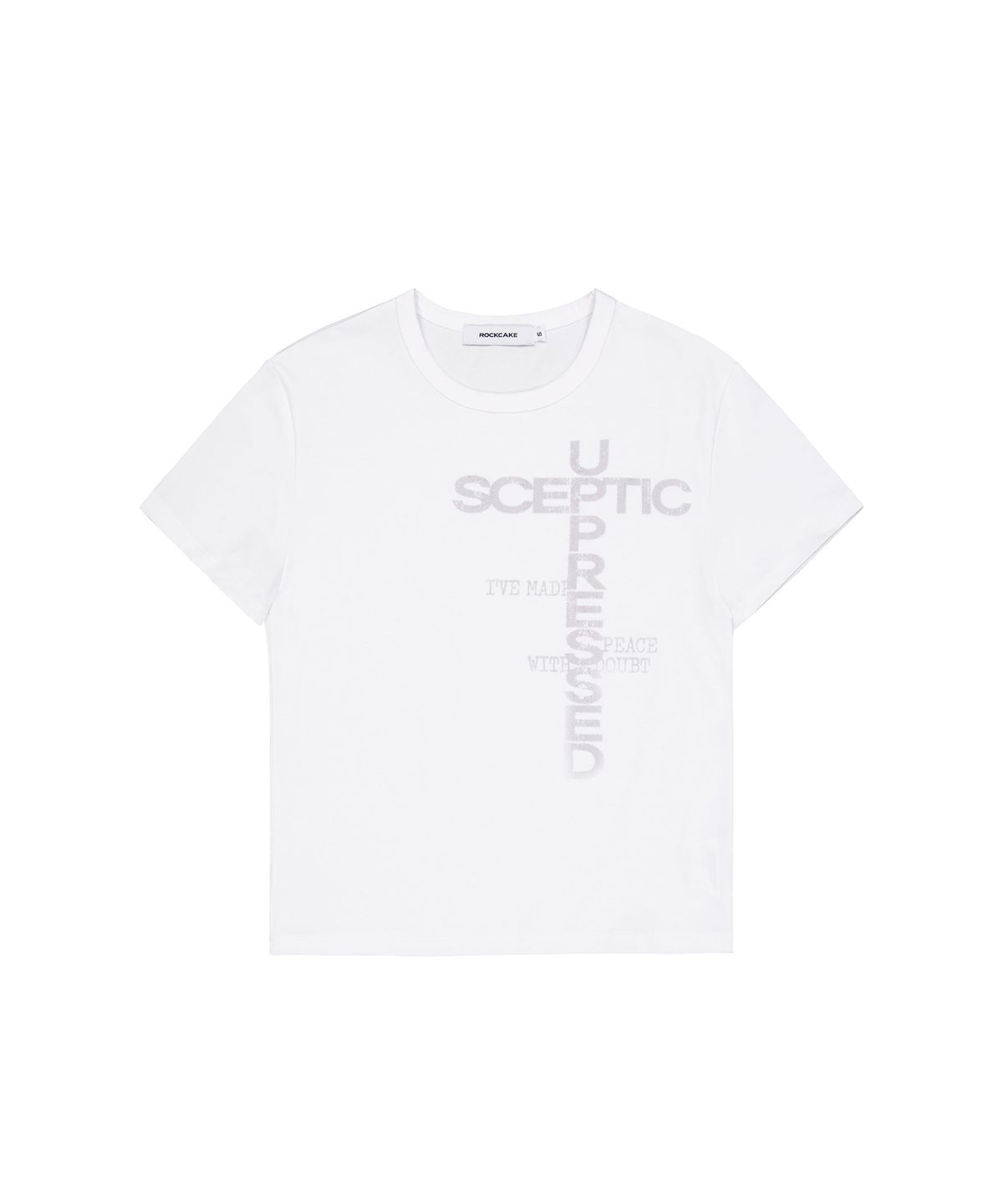 락케이크(ROCKCAKE) Sceptic Crop Top - White