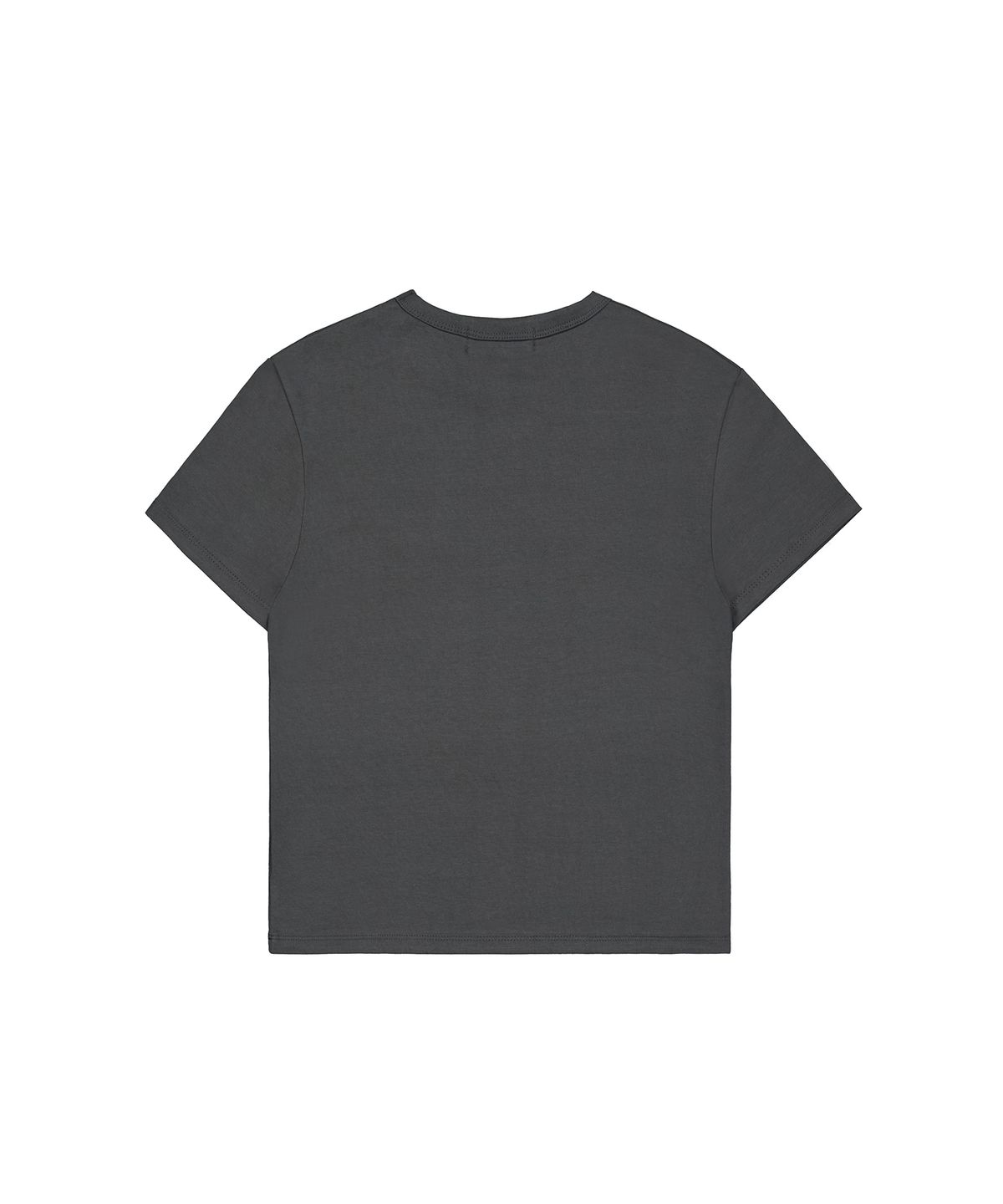 락케이크(ROCKCAKE) Small Logo Crop Top - Charcoal