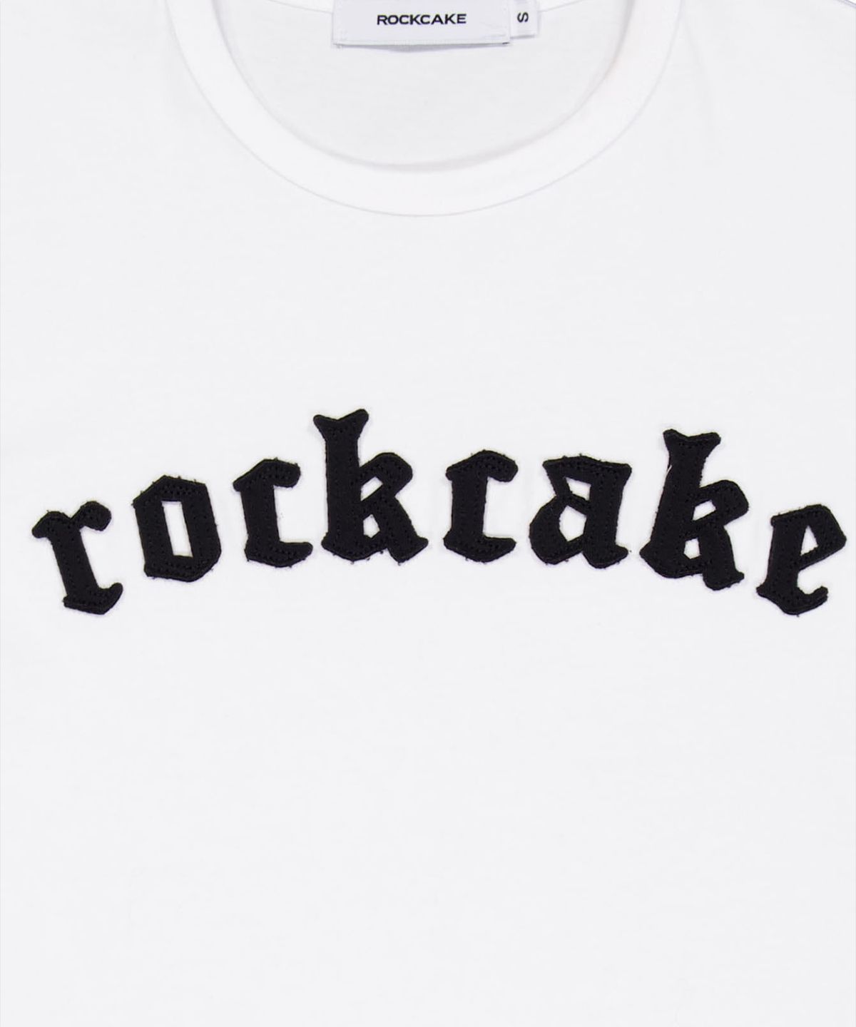 락케이크(ROCKCAKE) Small Logo Crop Top - White