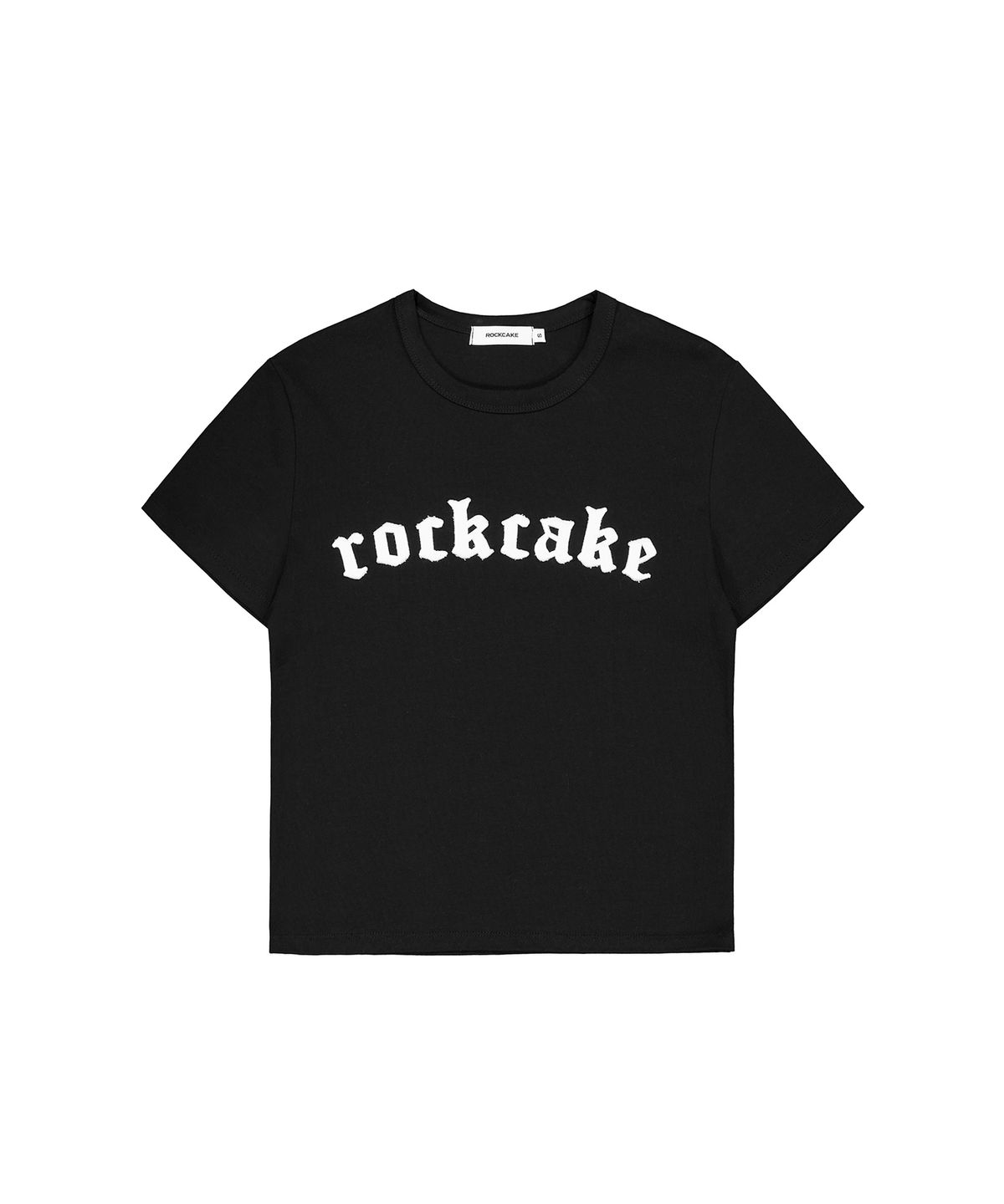 락케이크(ROCKCAKE) Small Logo Crop Top - Black