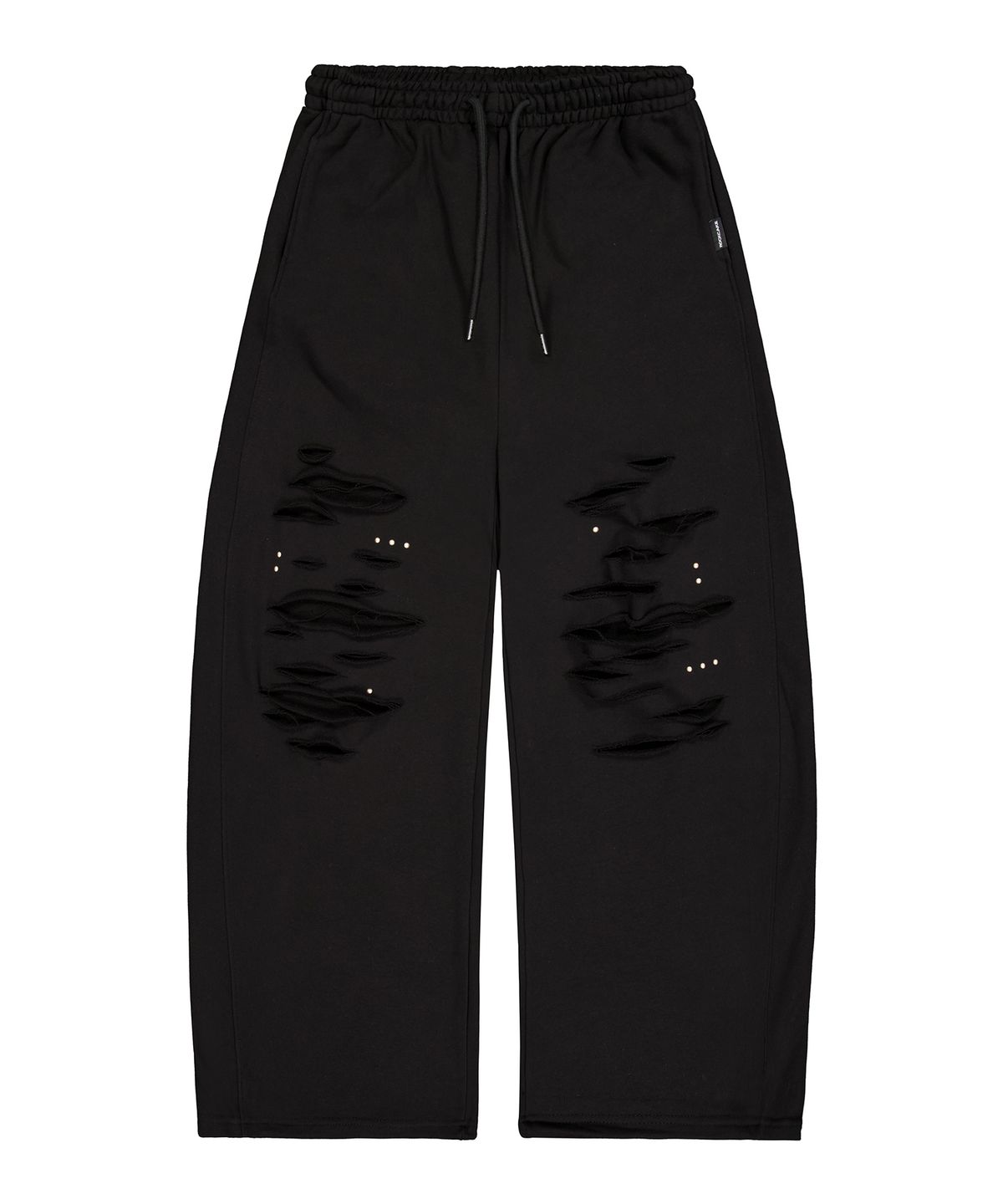 락케이크(ROCKCAKE) Cross Hotfix Damage Jogger - Black