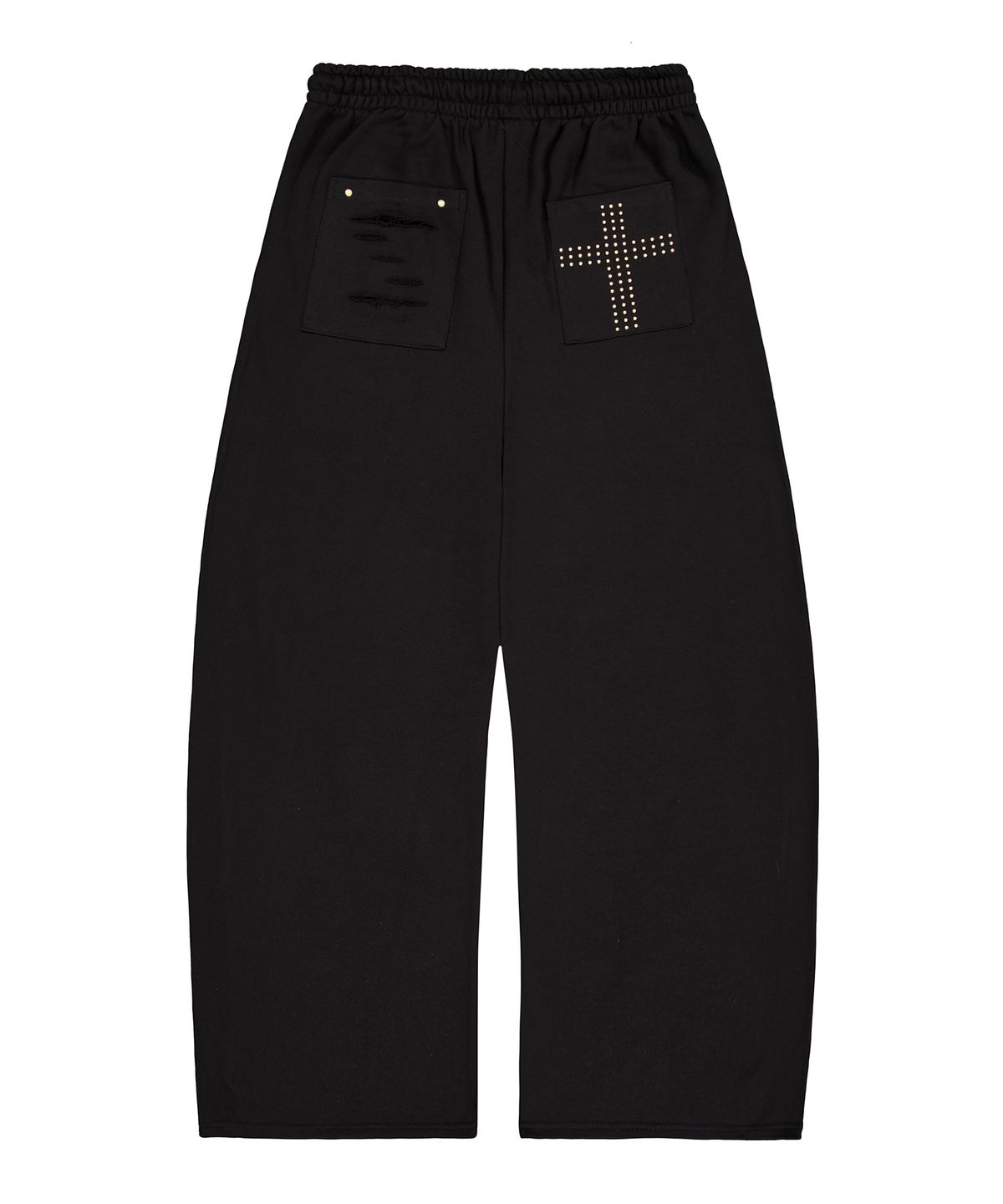 락케이크(ROCKCAKE) Cross Hotfix Damage Jogger - Black