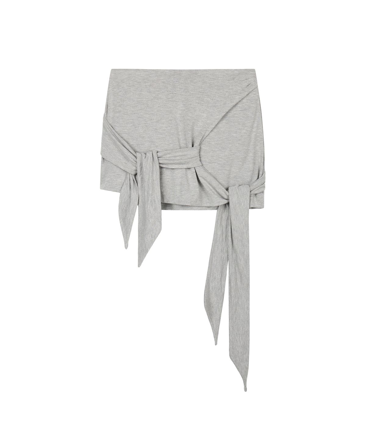 락케이크(ROCKCAKE) Drape Wrap Mini Skirt - Gray