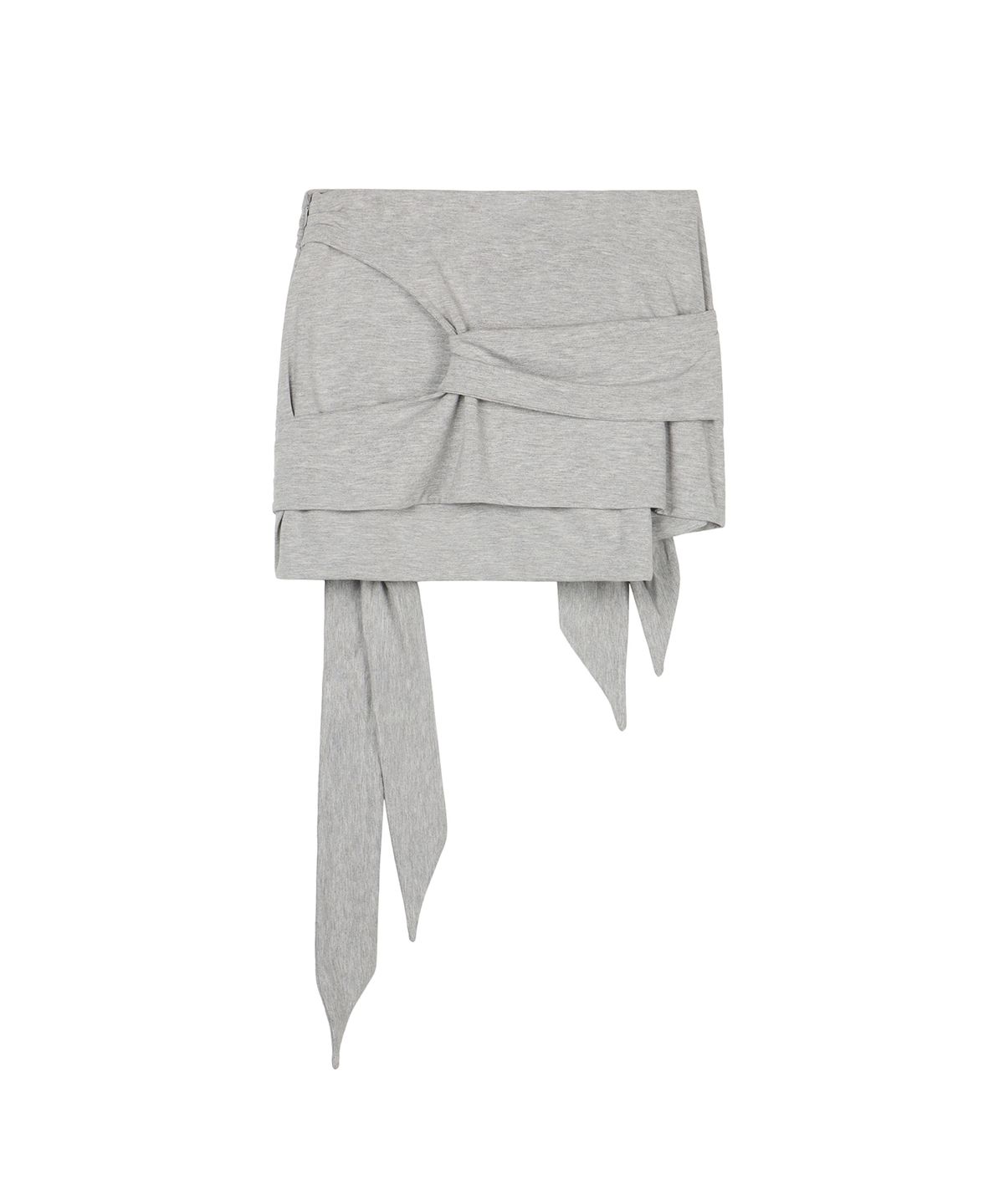 락케이크(ROCKCAKE) Drape Wrap Mini Skirt - Gray