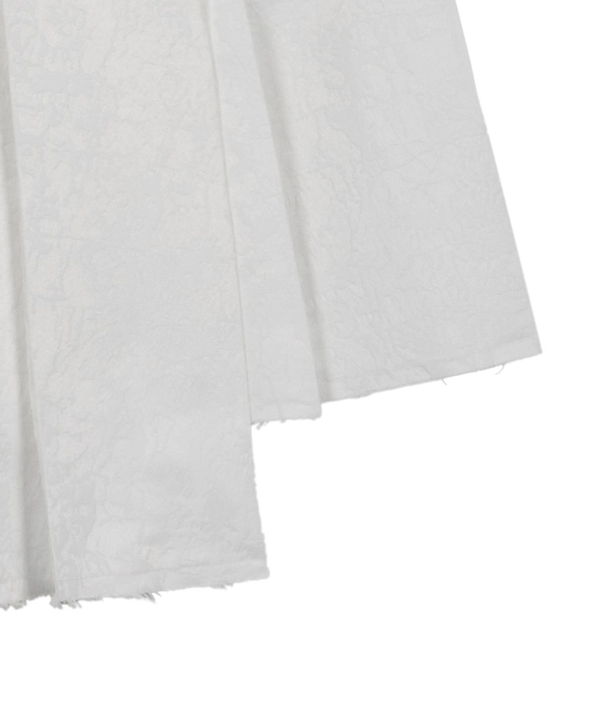 락케이크(ROCKCAKE) Jacquard Pleated Skirt - White