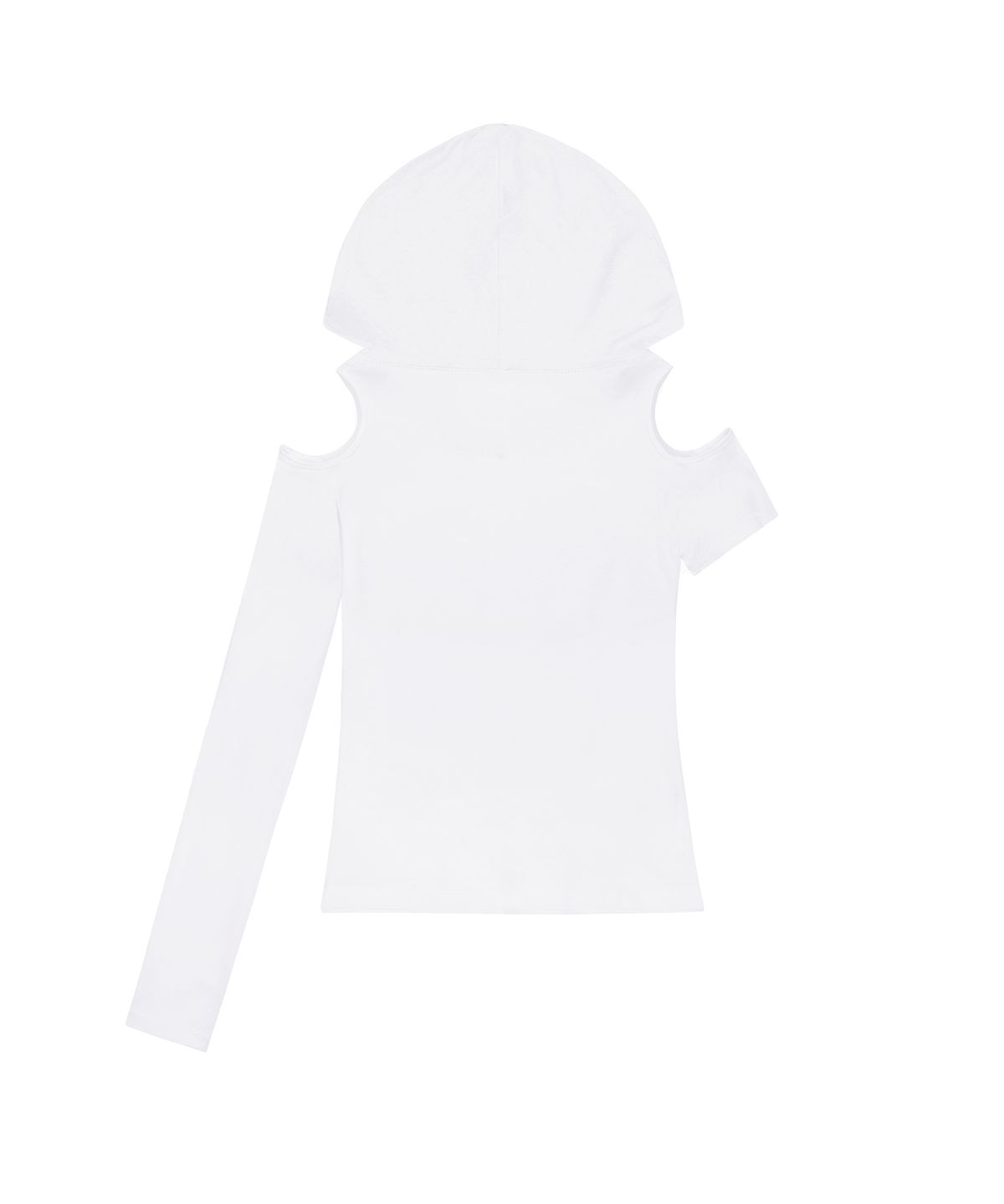 락케이크(ROCKCAKE) Asymmetry Sleeve hoodie - White