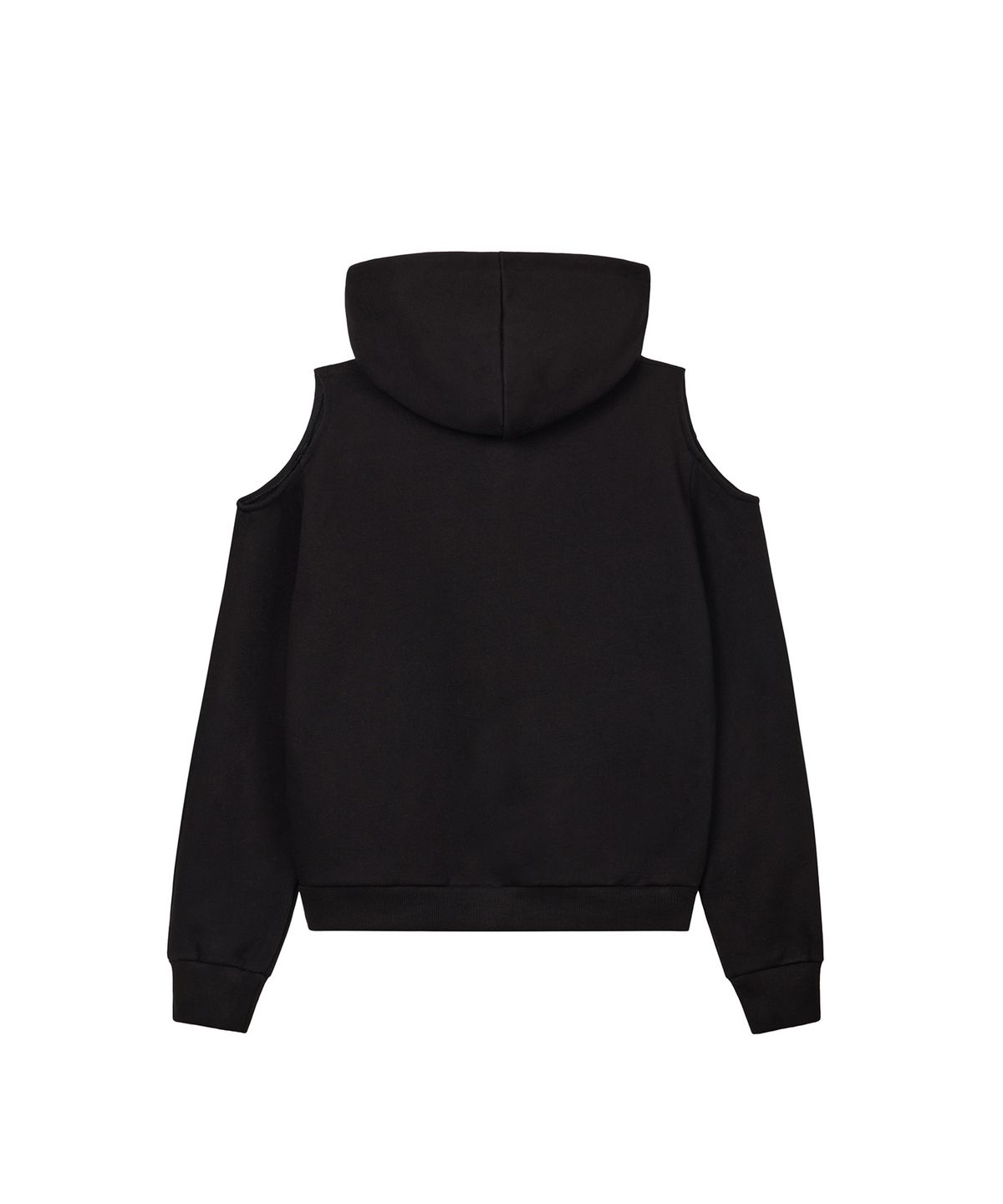 락케이크(ROCKCAKE) Offset Cutout Zip Up Hoodie - Black