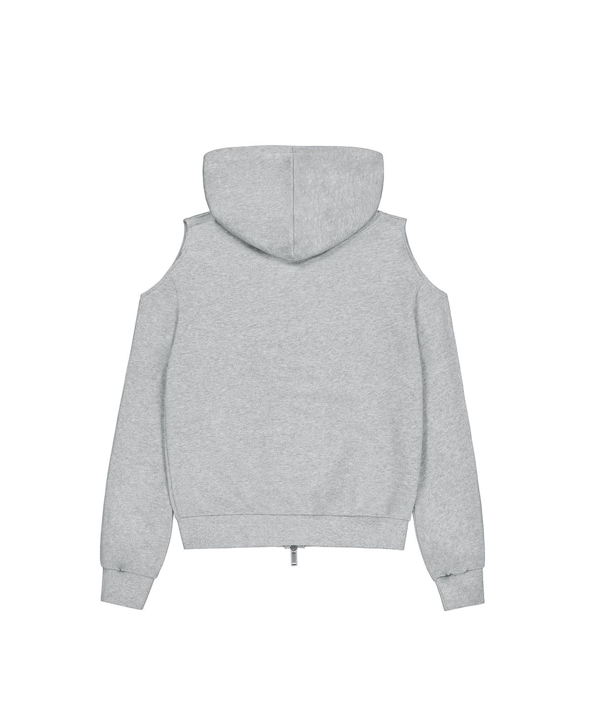 락케이크(ROCKCAKE) Offset Cutout Zip Up Hoodie - Gray