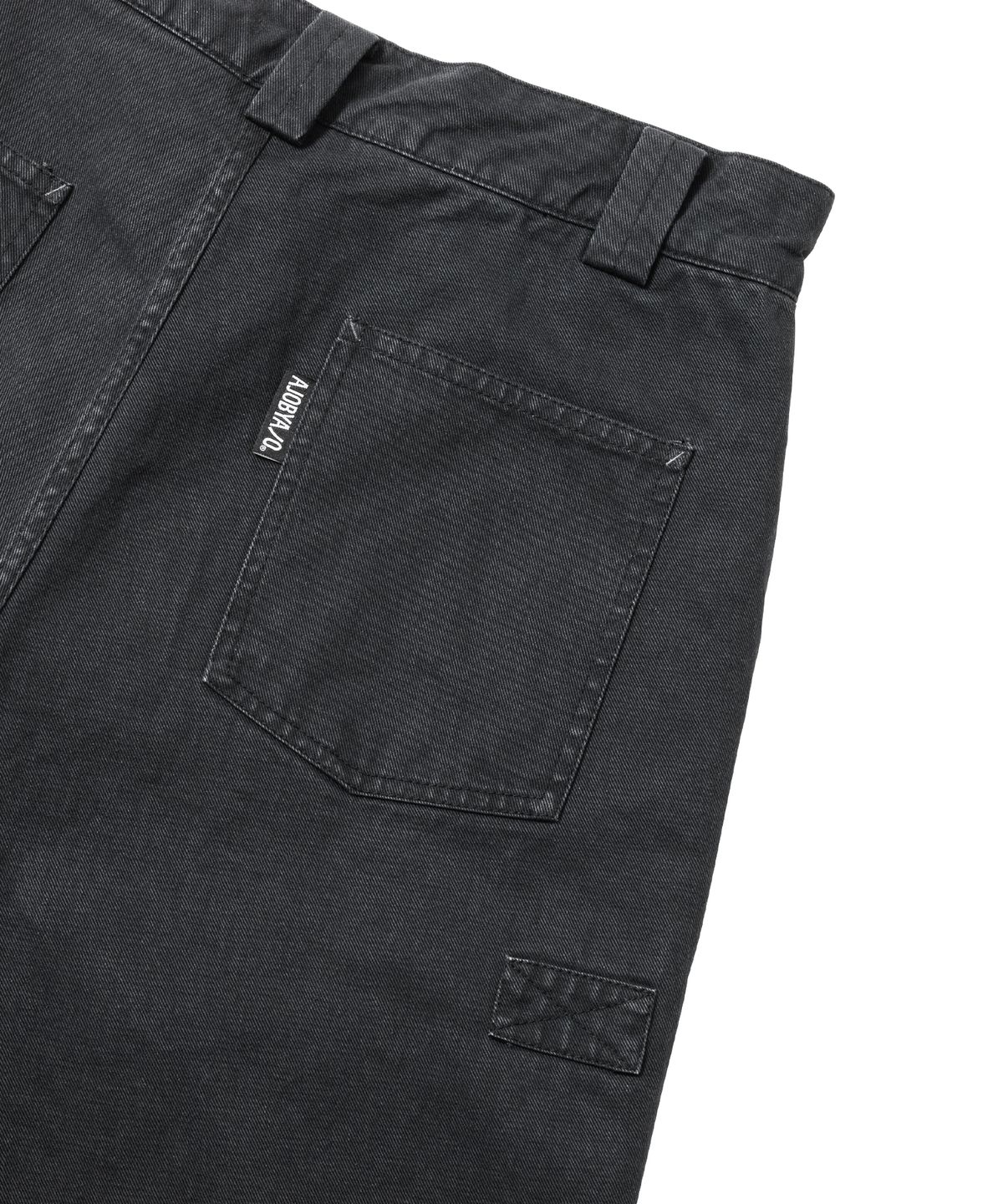 아조바이아조(AJOBYAJO) Washed Layered Cargo Skirt Shorts [BLACK]