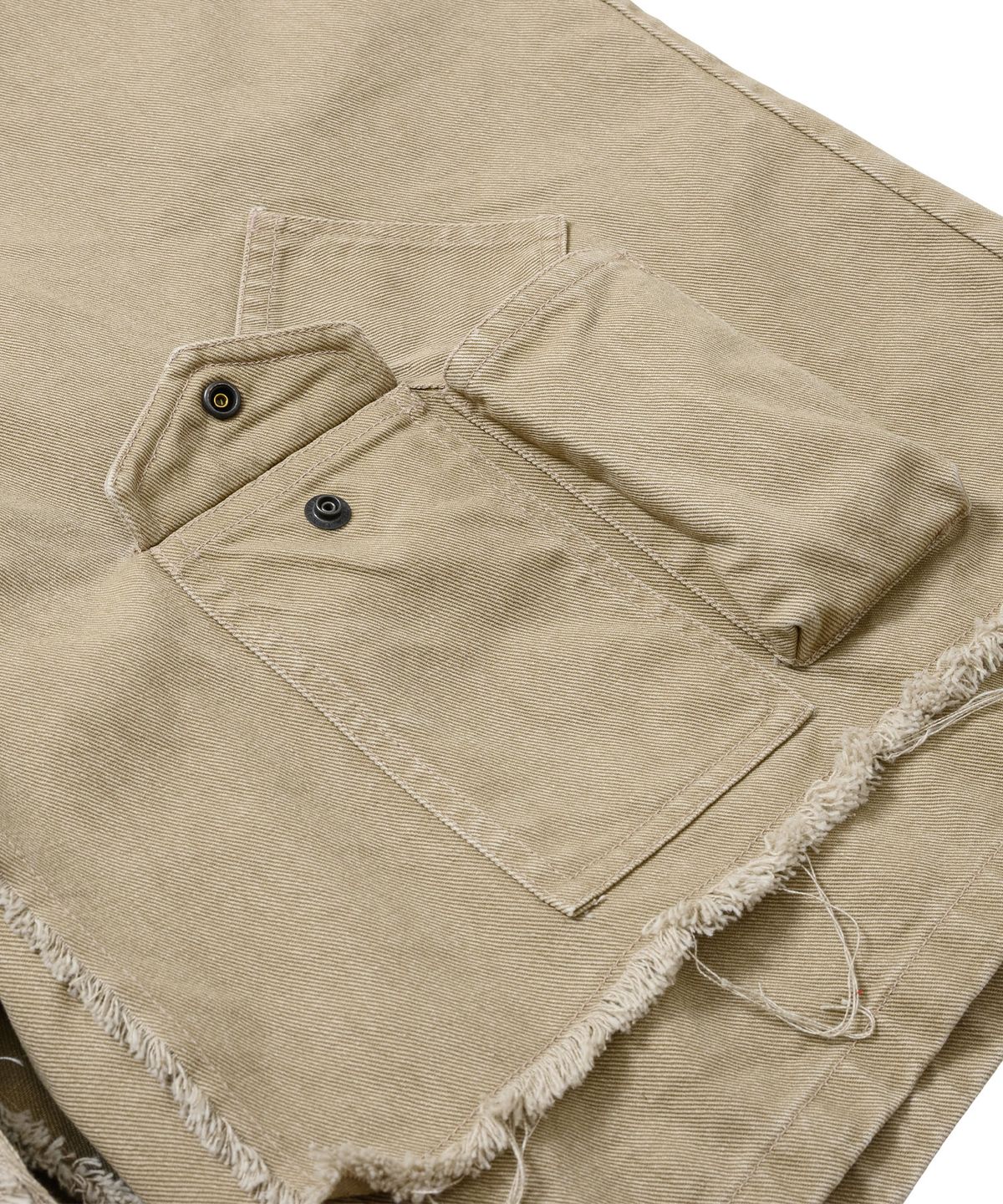 아조바이아조(AJOBYAJO) Washed Layered Cargo Skirt Shorts [BEIGE]