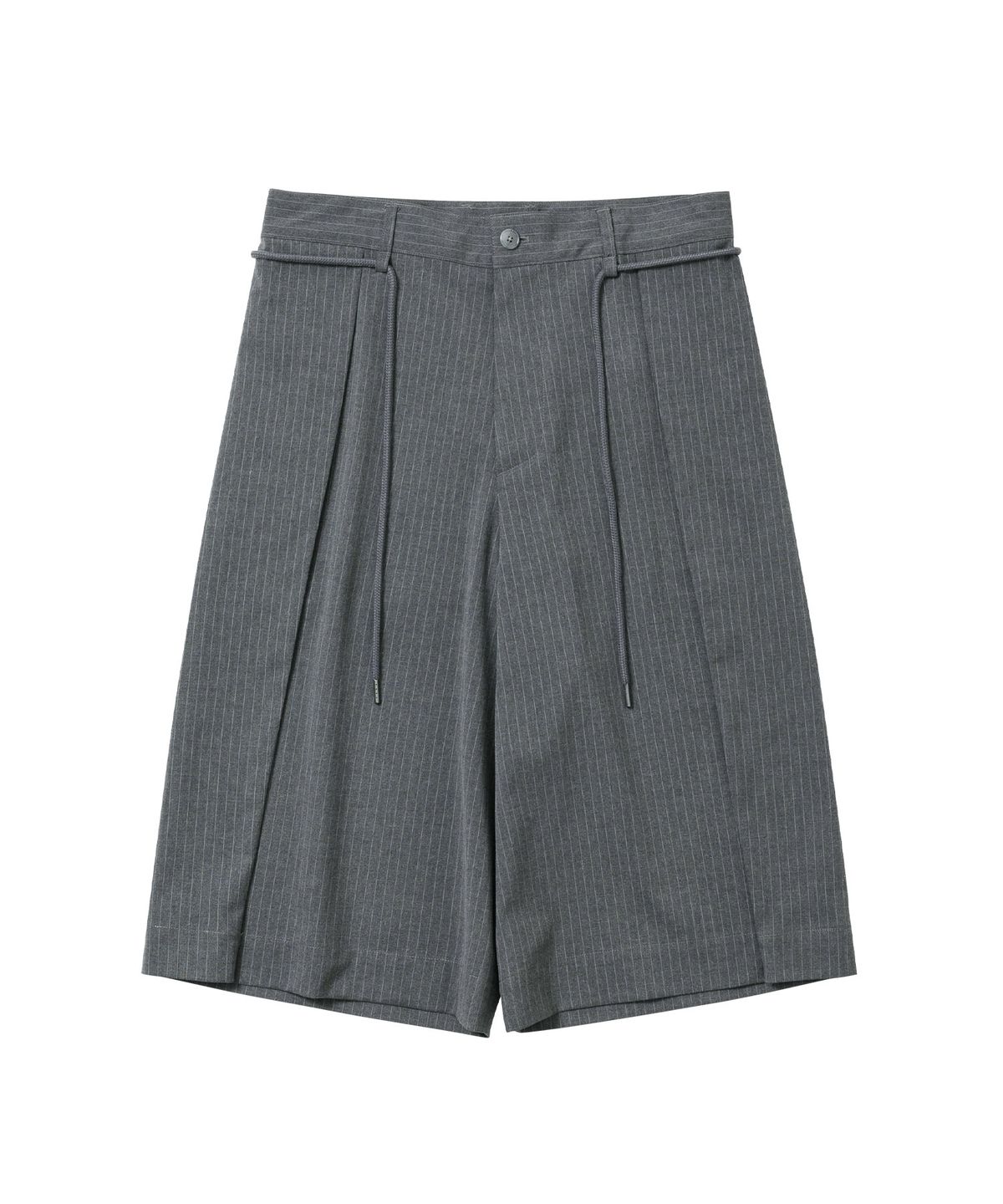 아조바이아조(AJOBYAJO) One Tuck Stripe Bermuda Pants [GREY]
