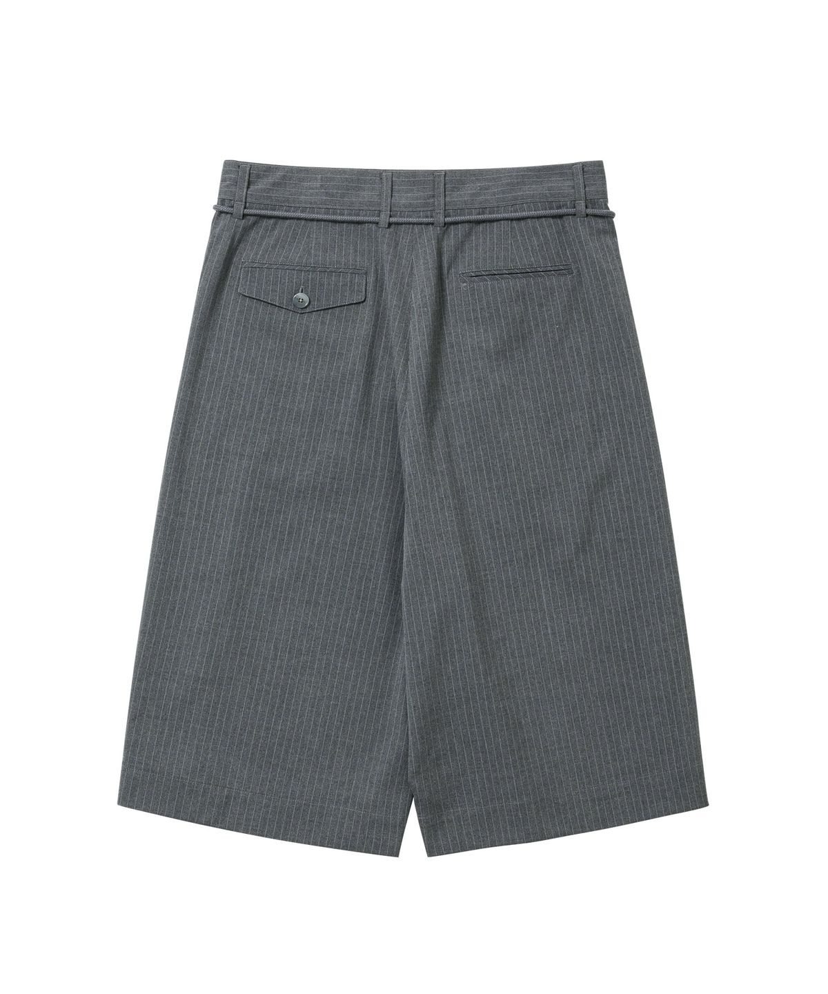 아조바이아조(AJOBYAJO) One Tuck Stripe Bermuda Pants [GREY]