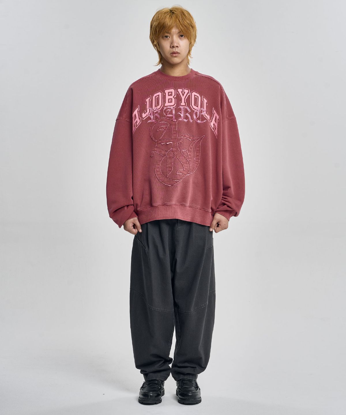 아조바이아조(AJOBYAJO) Cationic Washed Cotton Pants [CHARCOAL]