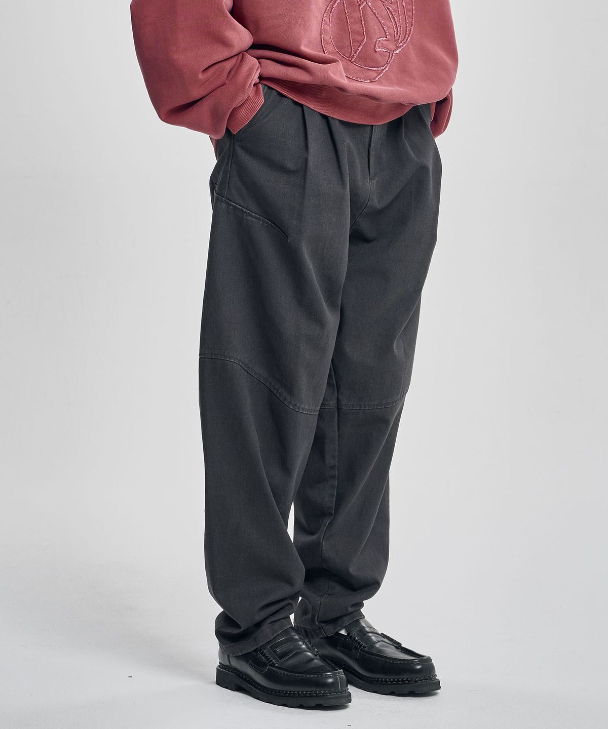 아조바이아조(AJOBYAJO) Cationic Washed Cotton Pants [CHARCOAL]