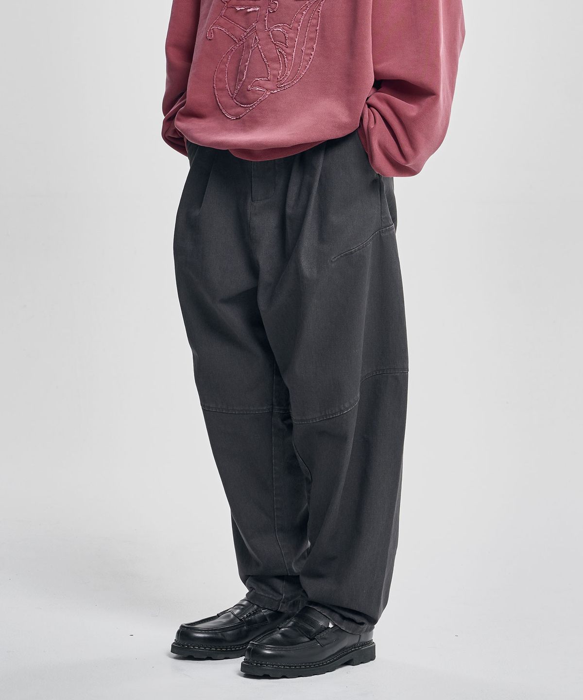 아조바이아조(AJOBYAJO) Cationic Washed Cotton Pants [CHARCOAL]