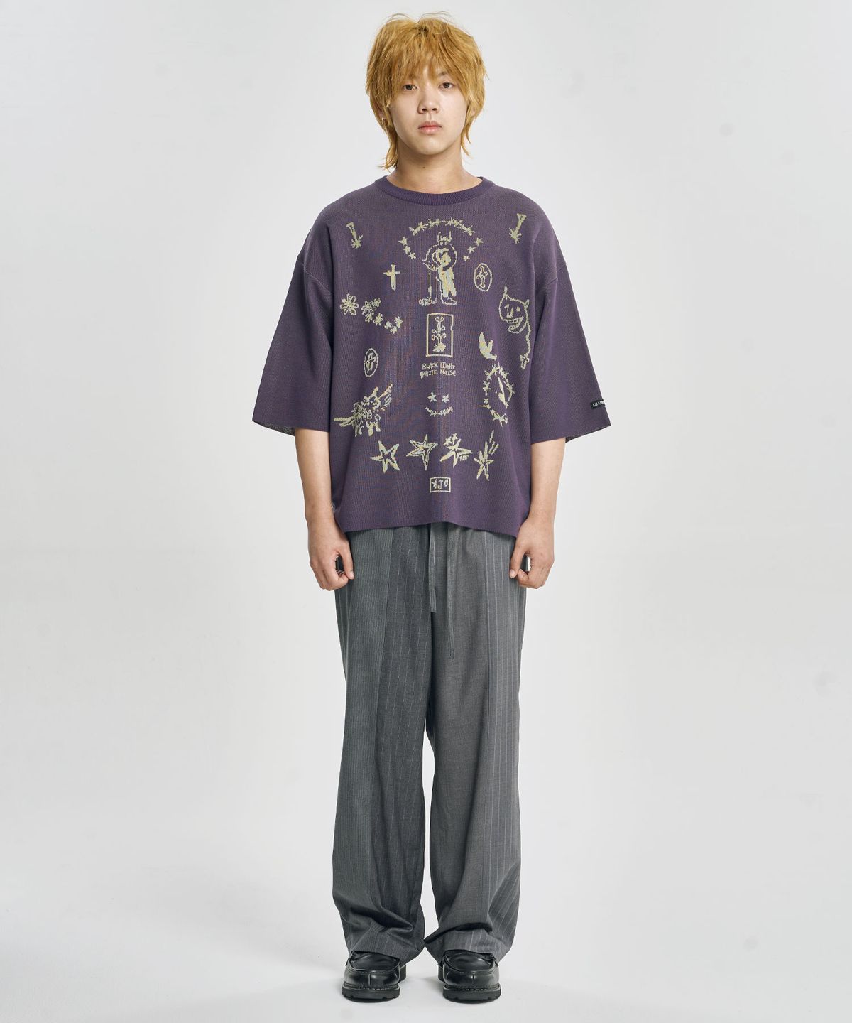 아조바이아조(AJOBYAJO) Quad Stripe Trousers [GREY]