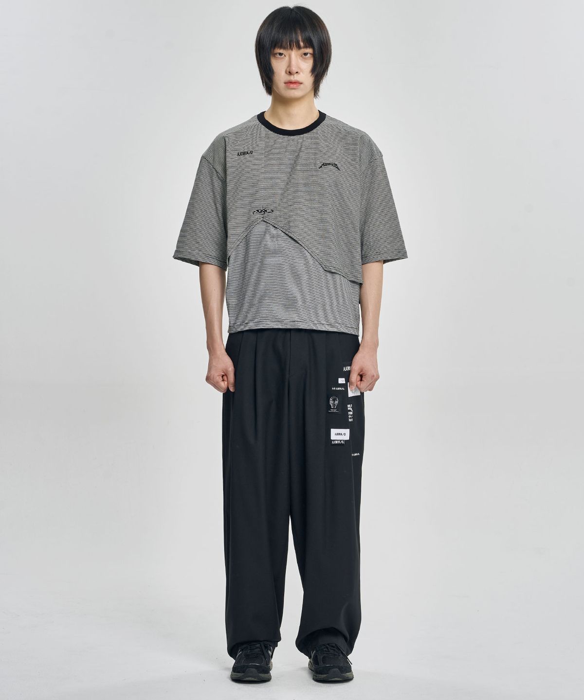 아조바이아조(AJOBYAJO) Wool Blend Expensive Trousers [BLACK]