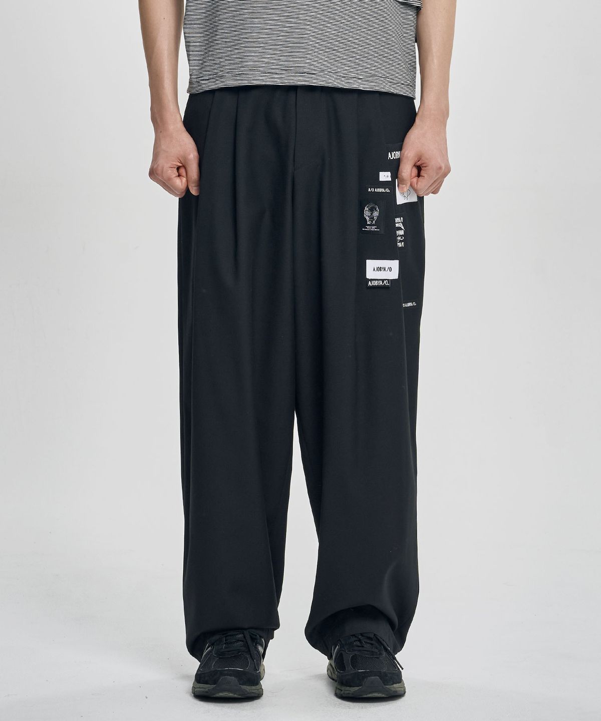 아조바이아조(AJOBYAJO) Wool Blend Expensive Trousers [BLACK]