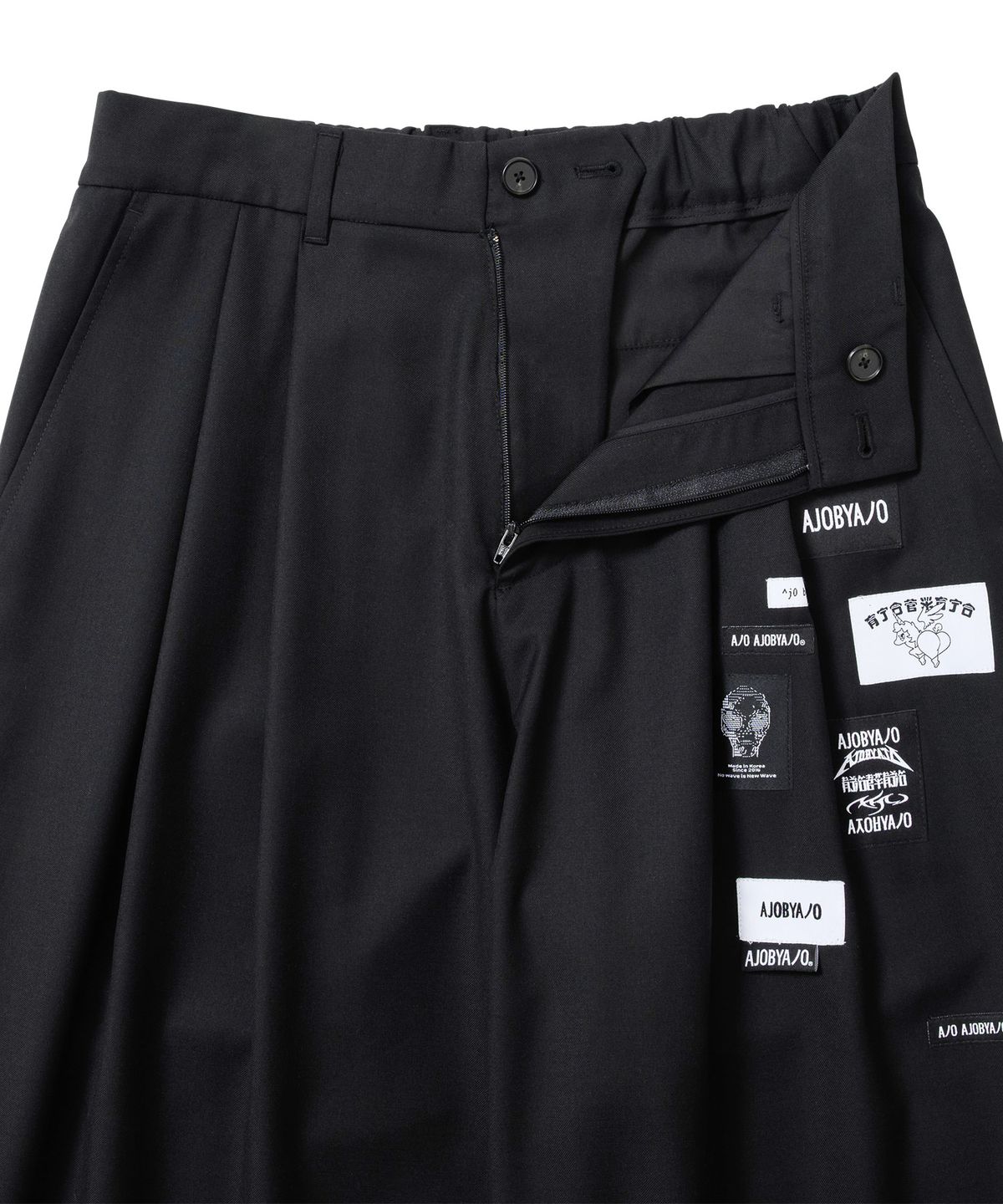아조바이아조(AJOBYAJO) Wool Blend Expensive Trousers [BLACK]