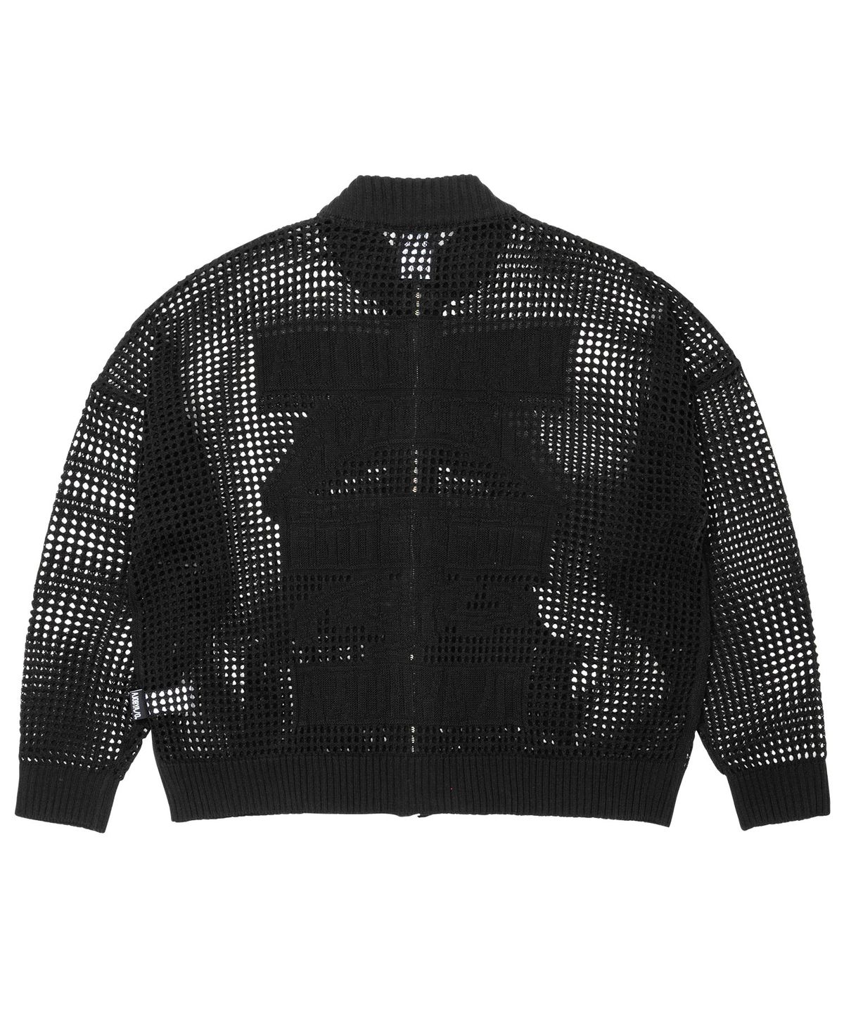 아조바이아조(AJOBYAJO) Total Logo Drop Needle Zip-Up [BLACK]