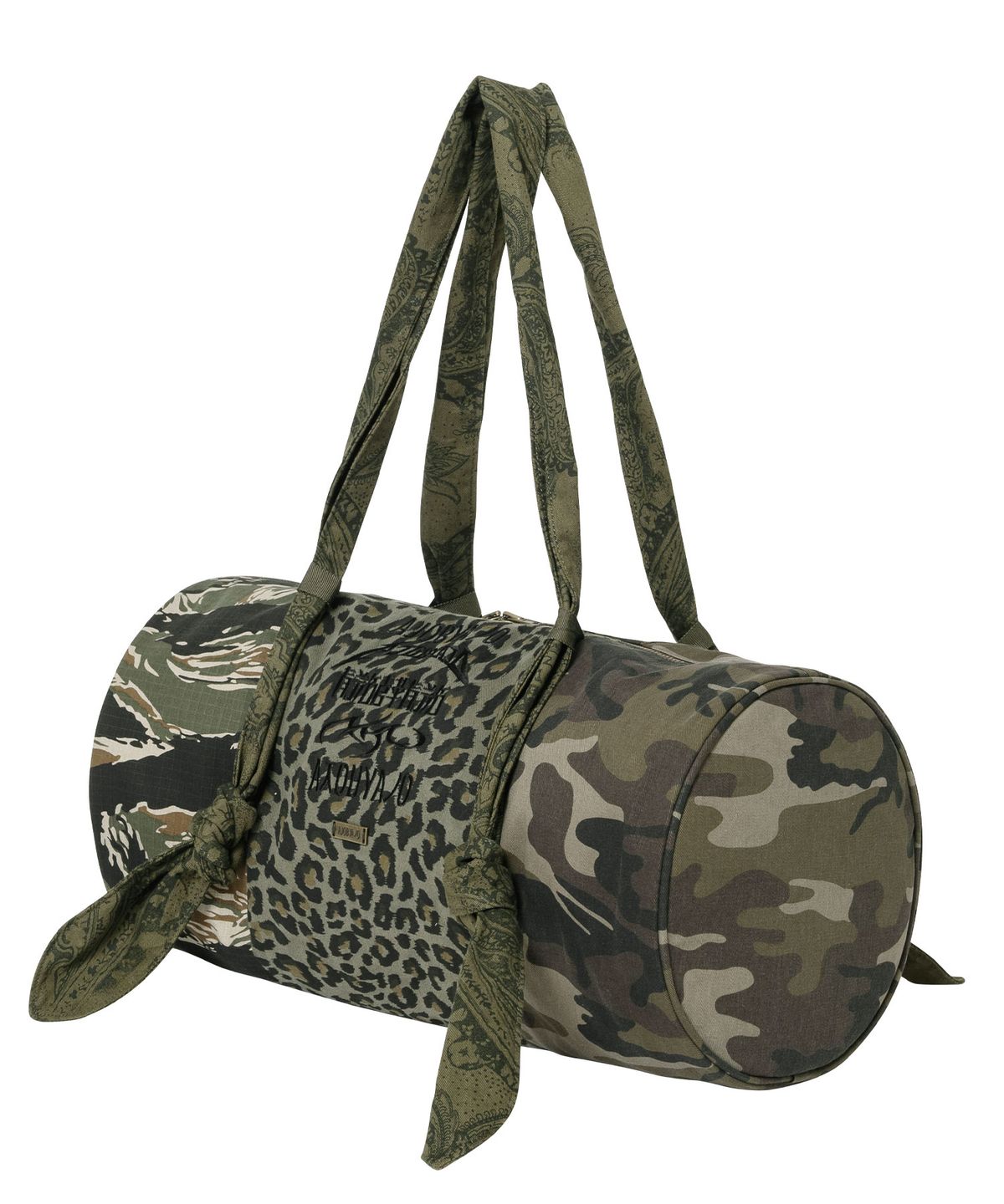 아조바이아조(AJOBYAJO) Pattern Mixed Duffle Bag [KHAKI]
