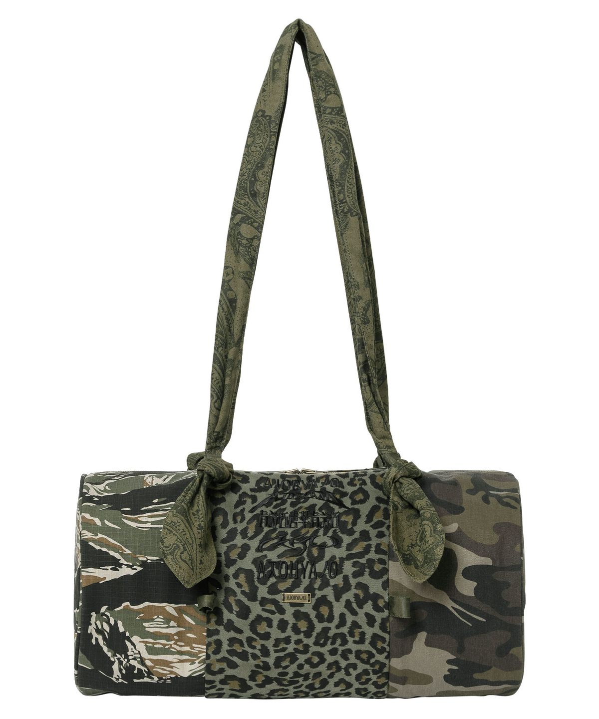 아조바이아조(AJOBYAJO) Pattern Mixed Duffle Bag [KHAKI]