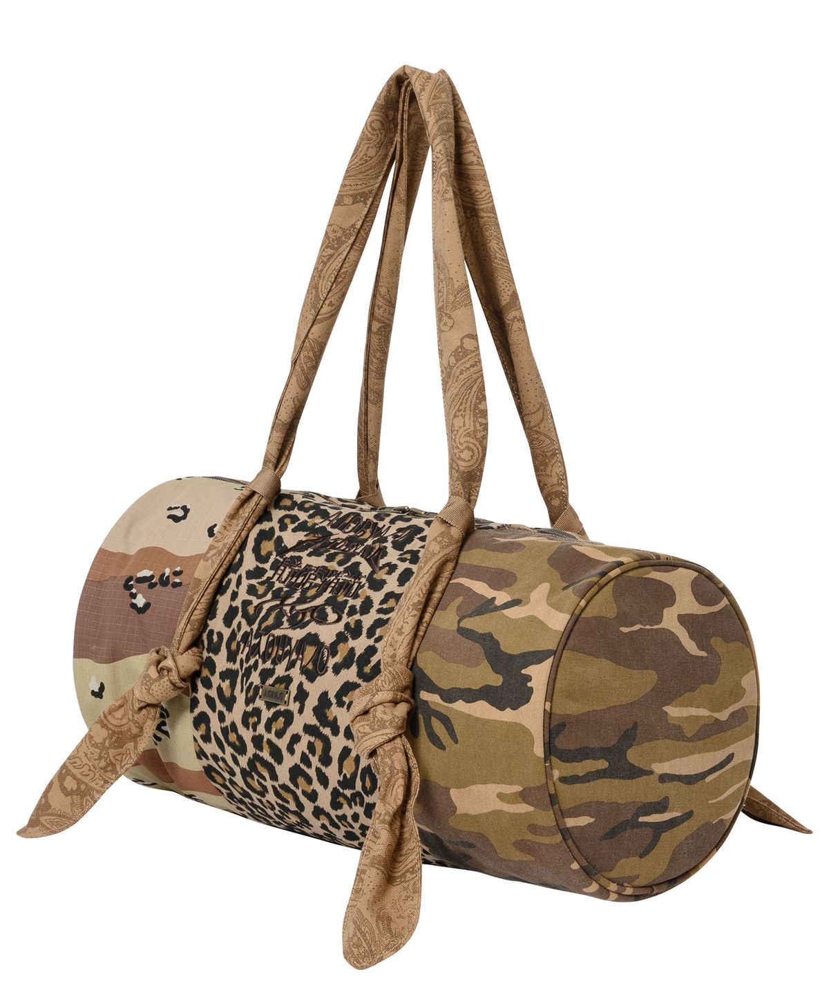 아조바이아조(AJOBYAJO) Pattern Mixed Duffle Bag [CAMEL]