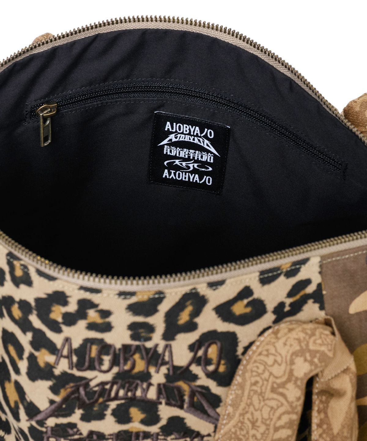 아조바이아조(AJOBYAJO) Pattern Mixed Duffle Bag [CAMEL]