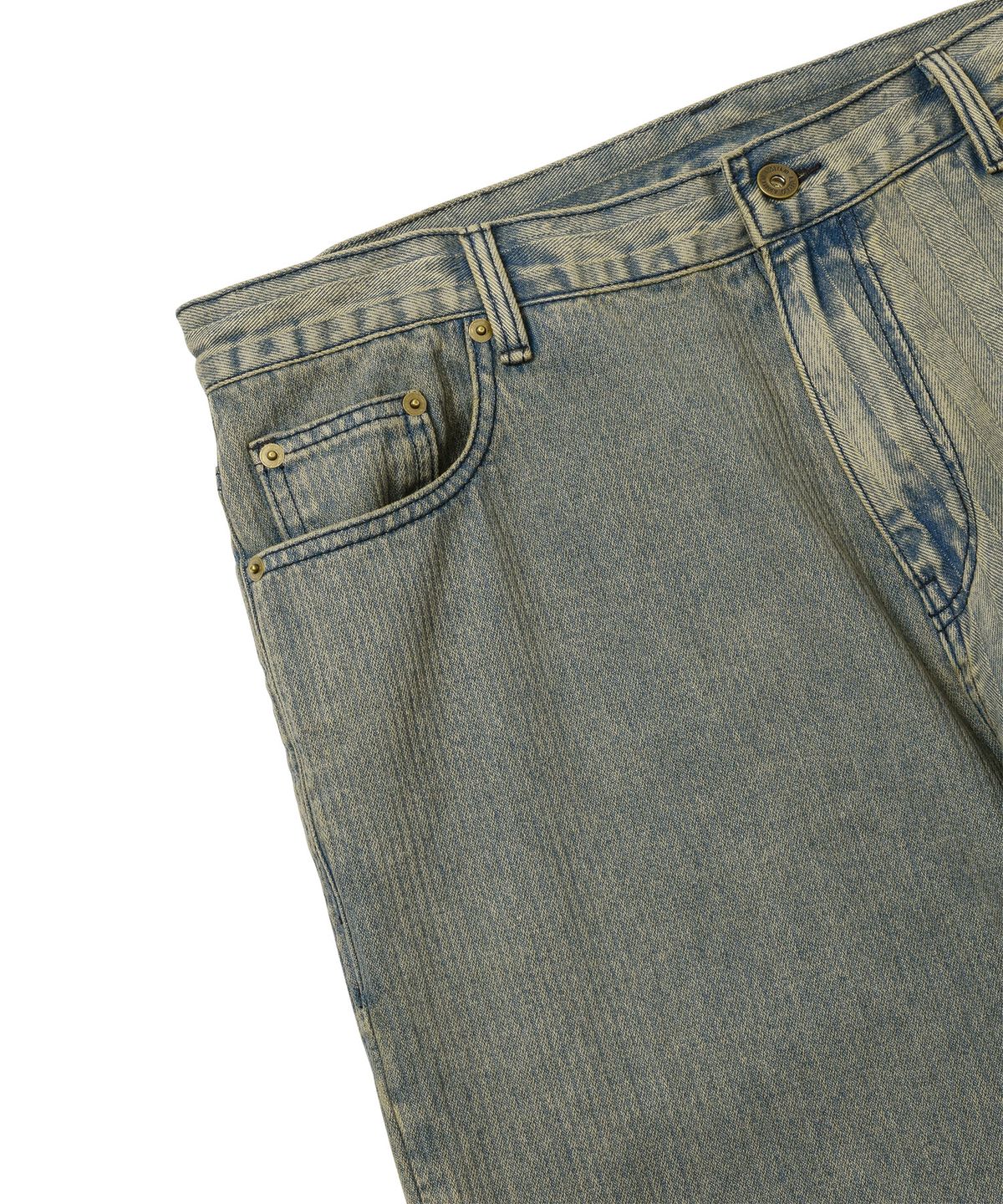 아조바이아조(AJOBYAJO) Stripe Contrast Jeans [SAND]