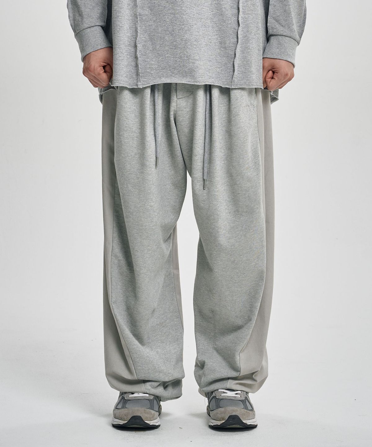 아조바이아조(AJOBYAJO) Dual Fabric Hybrid Pants [MELANGE GREY]