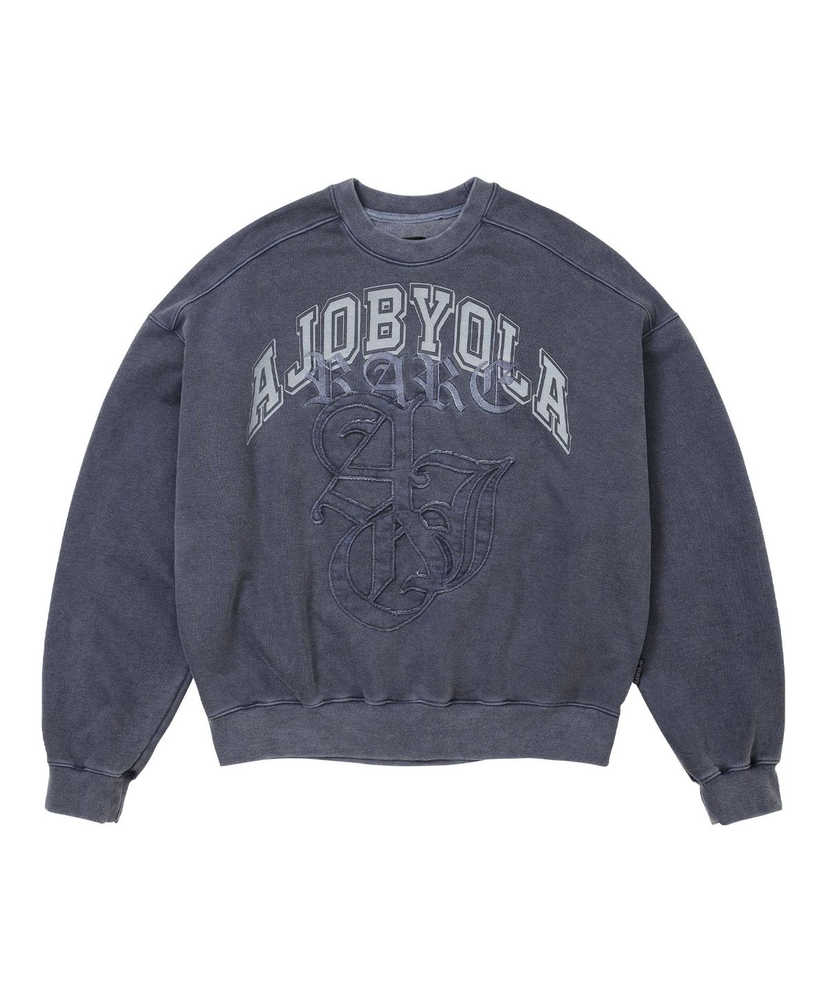 아조바이아조(AJOBYAJO) Rare University Washed Sweatshirt [BLUE]