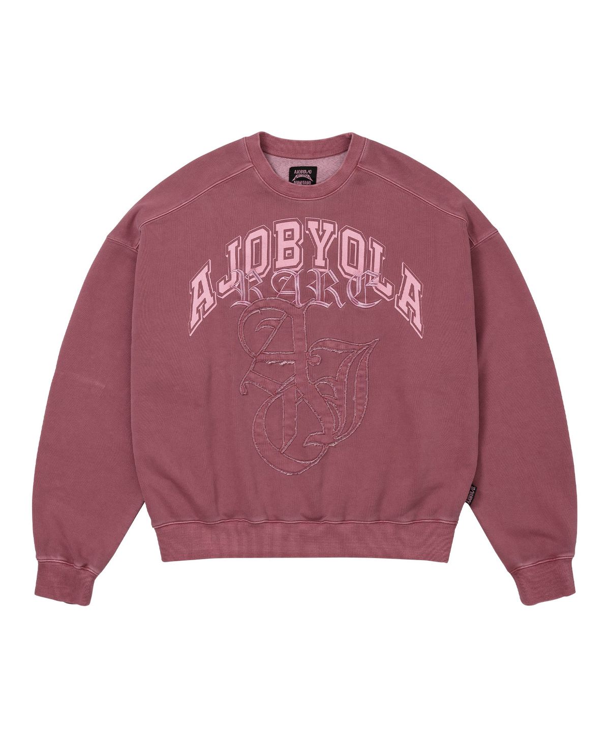 아조바이아조(AJOBYAJO) Rare University Washed Sweatshirt [PINK]