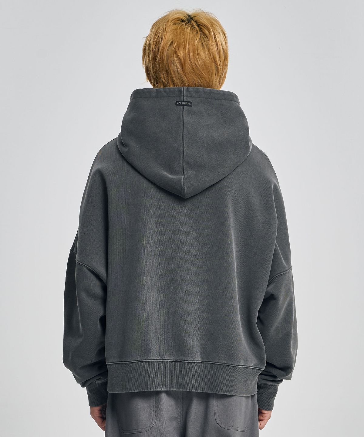 아조바이아조(AJOBYAJO) Dual Pocket Washed Hoodie [CHARCOAL]