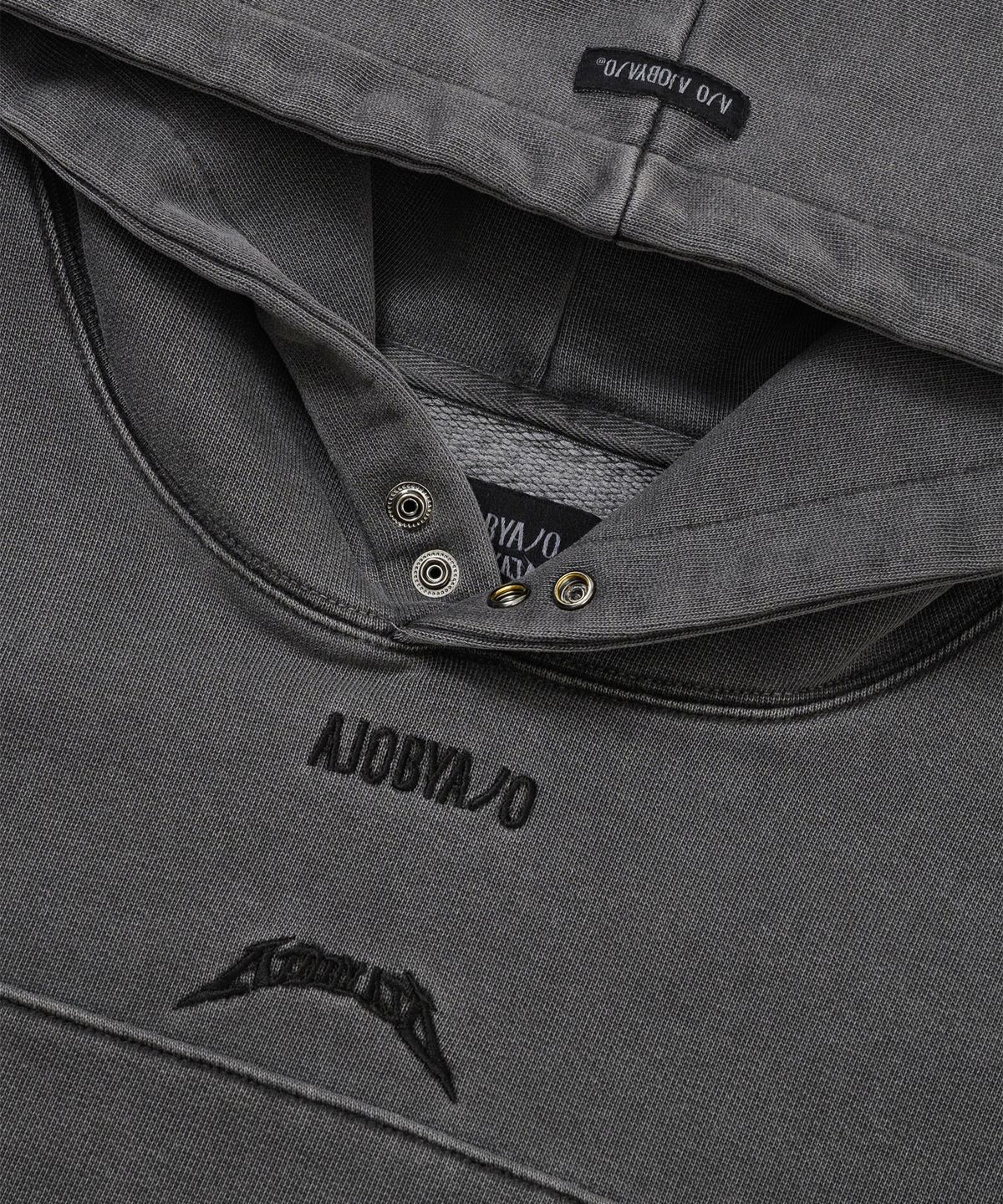 아조바이아조(AJOBYAJO) Dual Pocket Washed Hoodie [CHARCOAL]