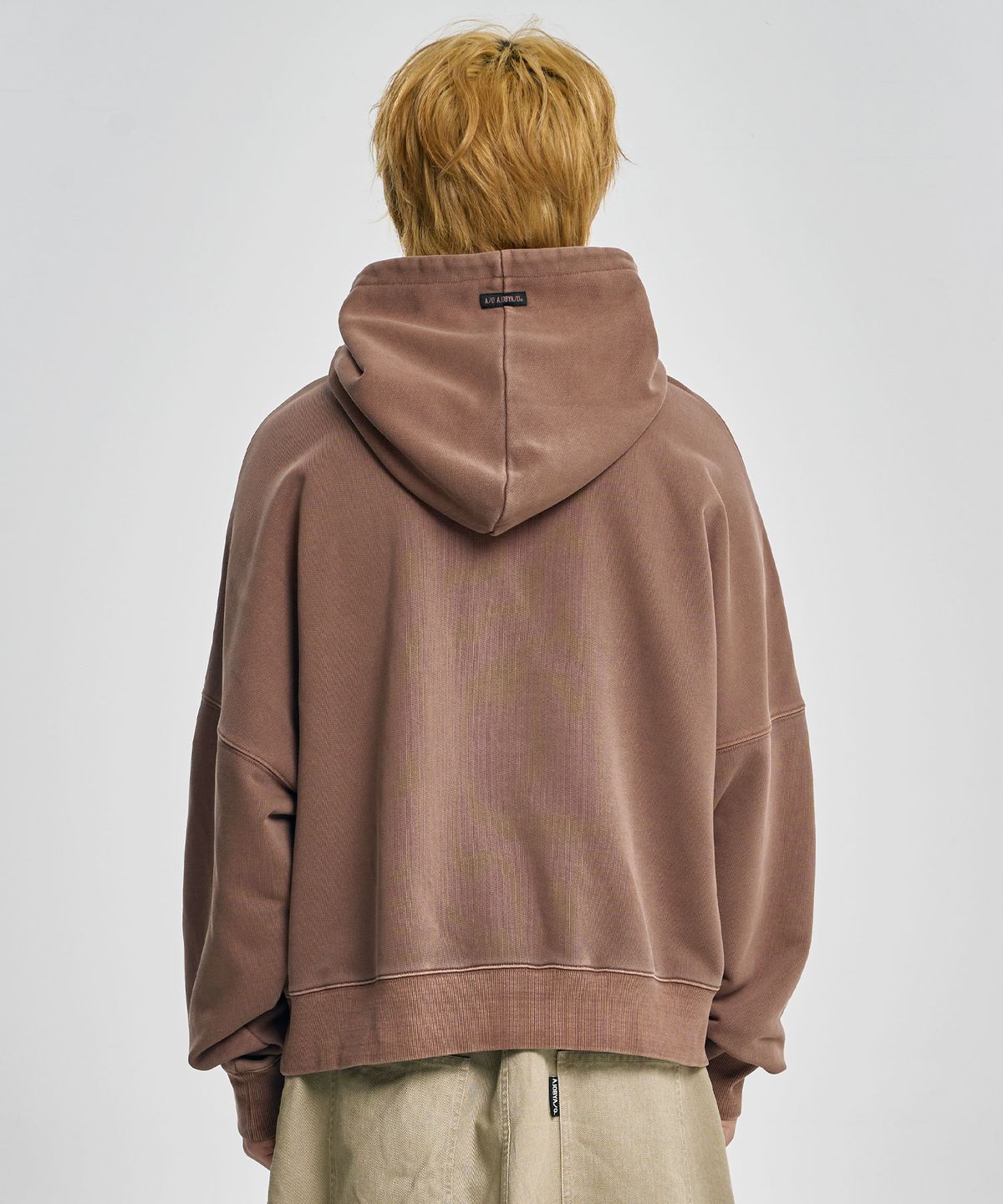 아조바이아조(AJOBYAJO) Dual Pocket Washed Hoodie [BROWN]
