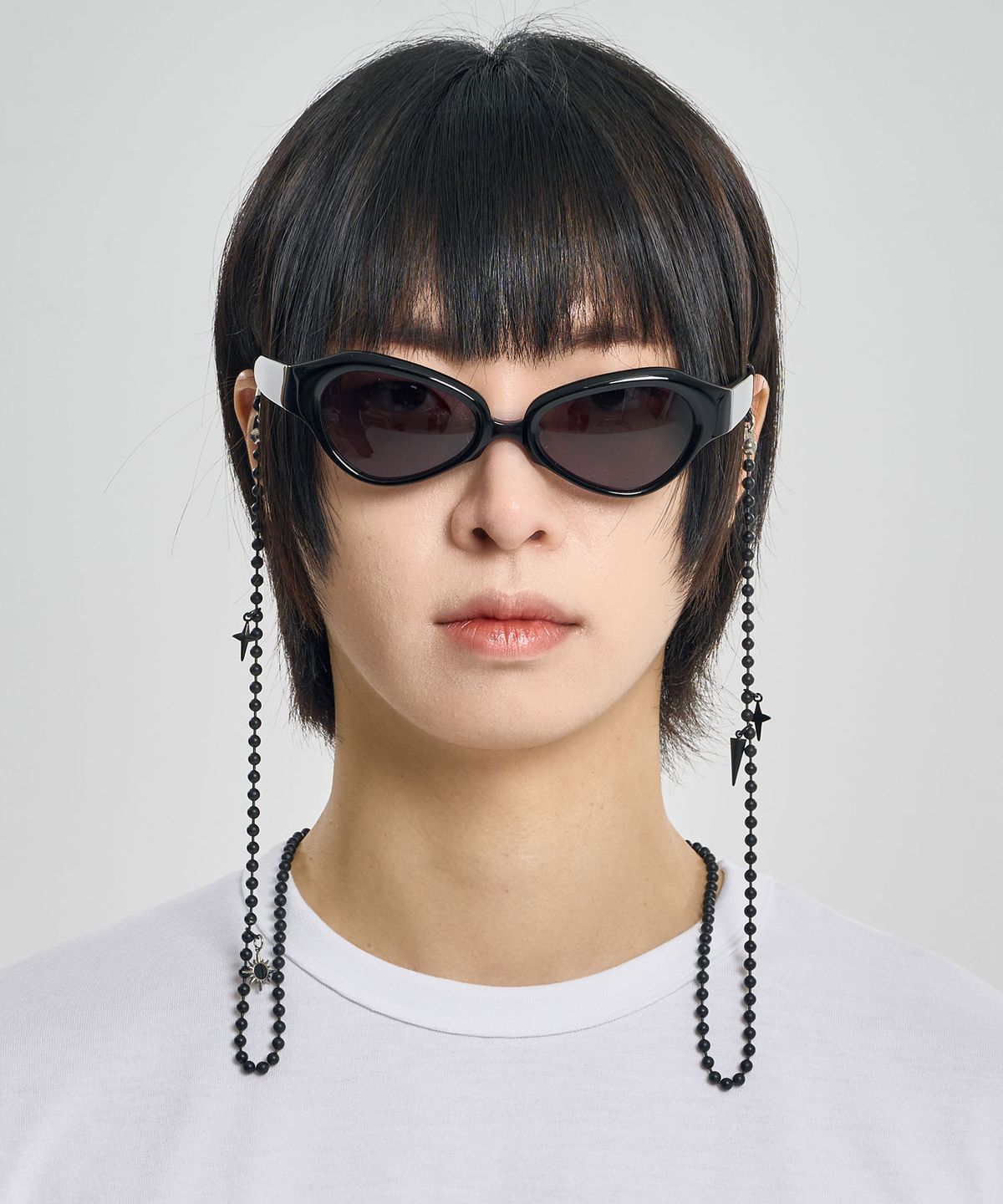 아조바이아조(AJOBYAJO) Mixed Charm Eyewear Chain [BLACK]