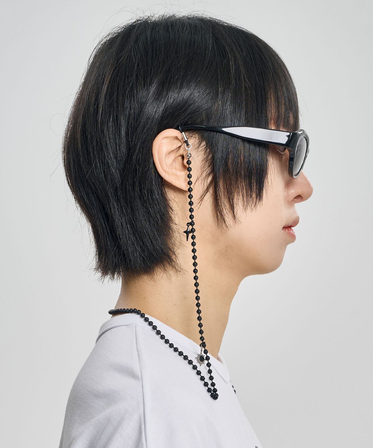 아조바이아조(AJOBYAJO) Mixed Charm Eyewear Chain [BLACK]