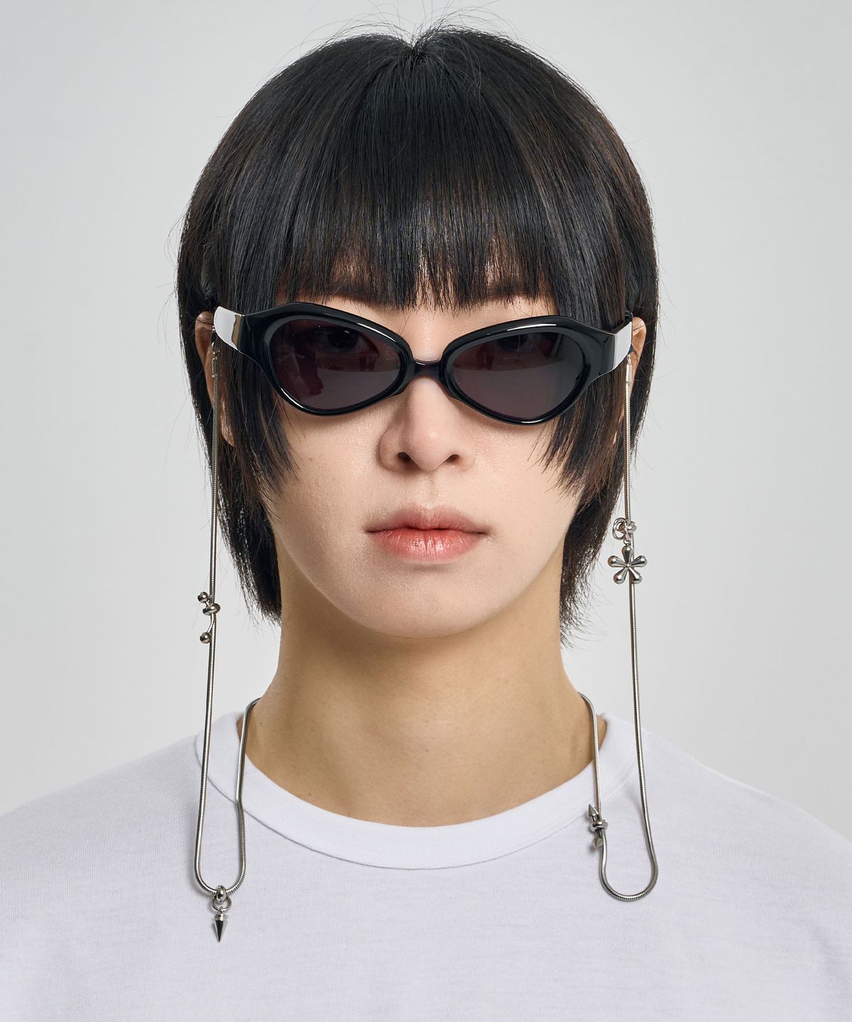 아조바이아조(AJOBYAJO) Mixed Charm Eyewear Chain [SILVER]