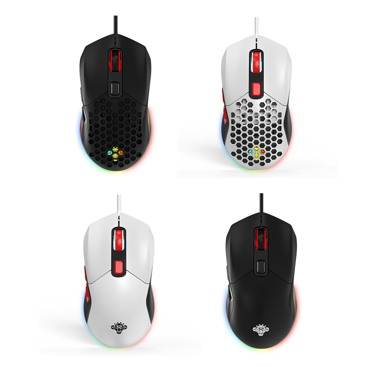 지데빌(GDEVIL) G100 TRANS RGB 유선 게이밍 마우스 경량 마우스 교체형 커버