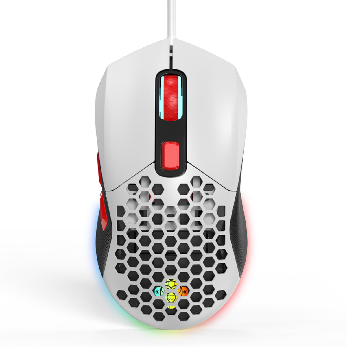 지데빌(GDEVIL) G100 TRANS RGB 유선 게이밍 마우스 경량 마우스 교체형 커버